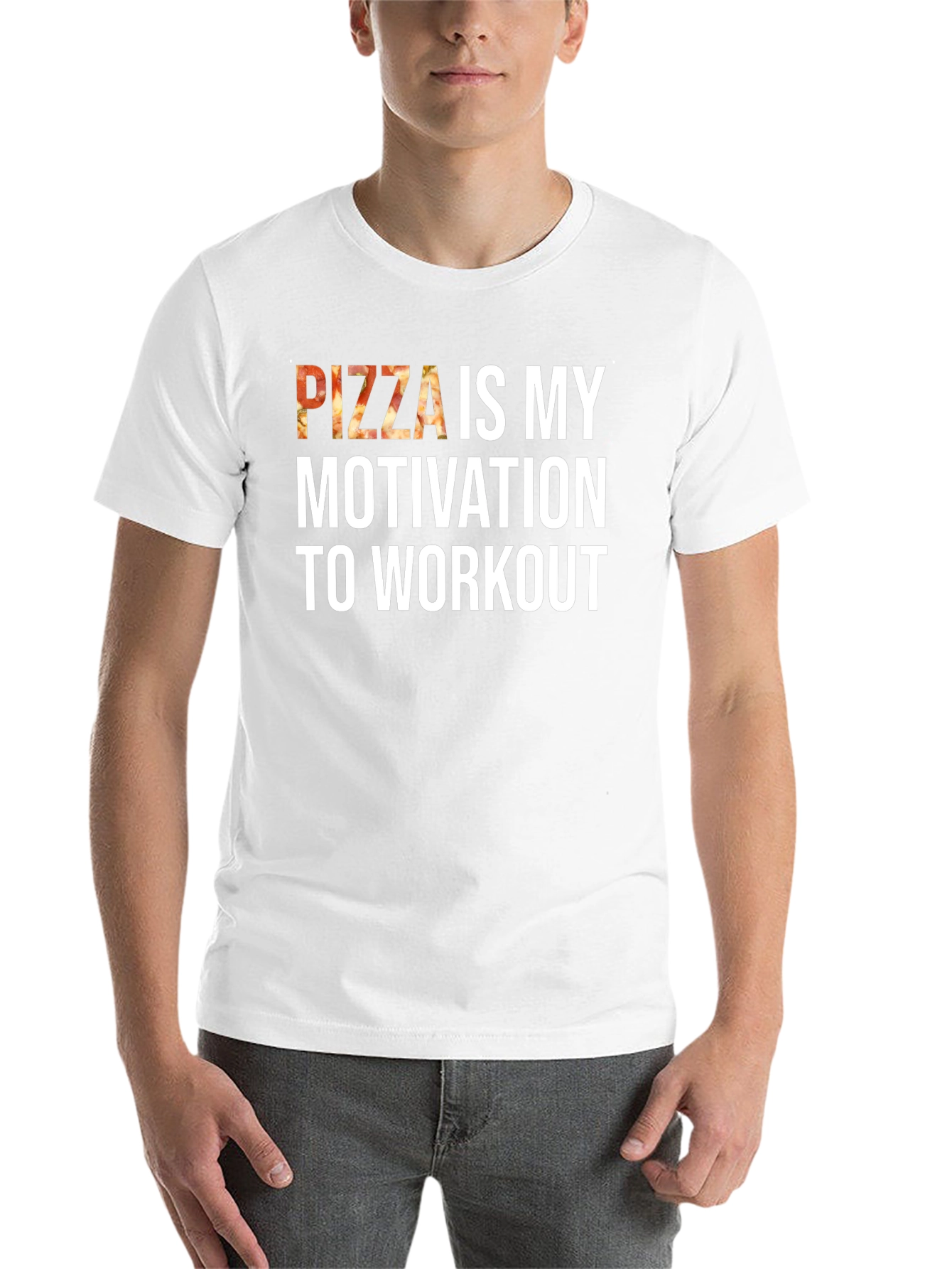 Black Pizza Motivation Workout Tee - Unisex view 14