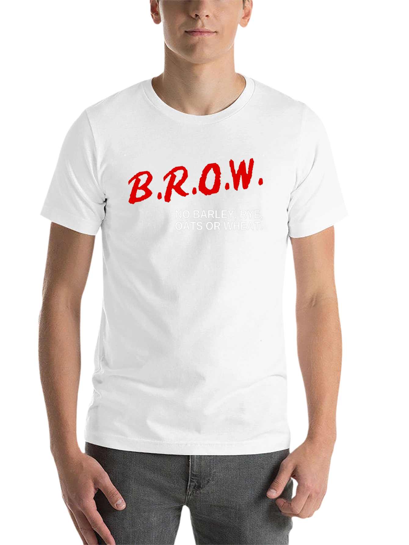 Black B.R.O.W. No Barley T-Shirt - Black Cotton Blend Tee view 14