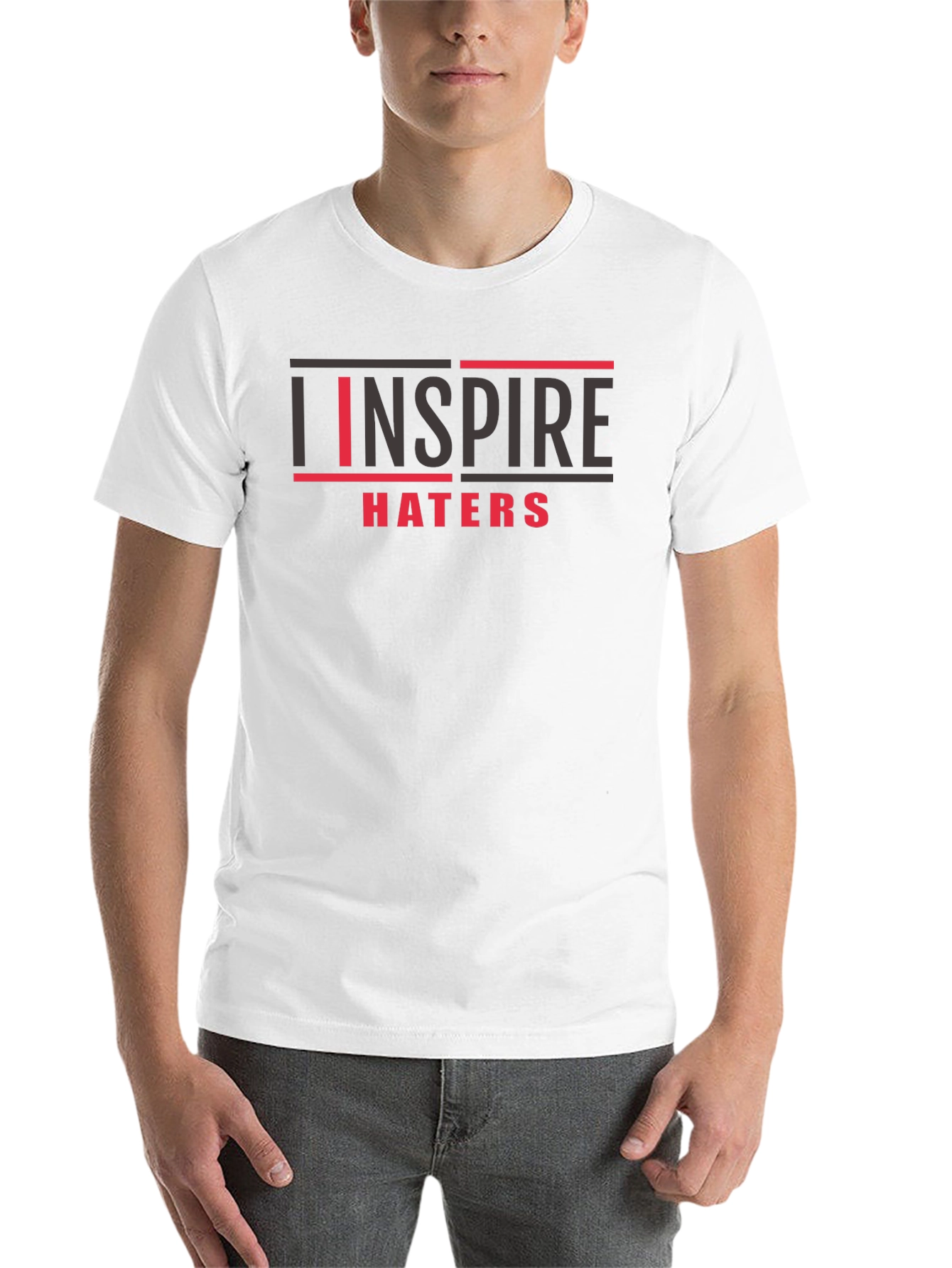 Black Inspire Haters Graphic T-Shirt view 14