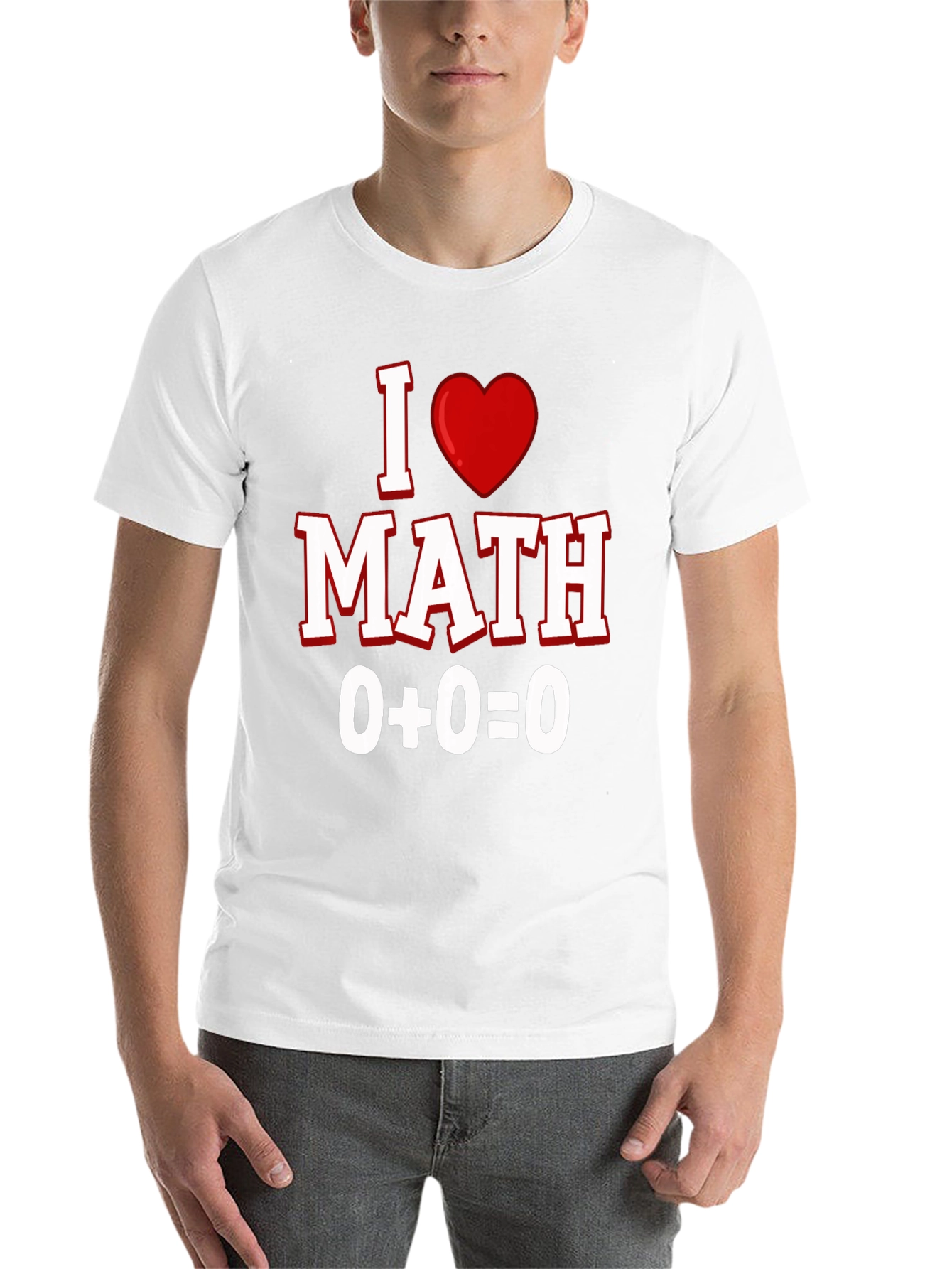 Black I Heart Math T-Shirt - Equation Design view 14