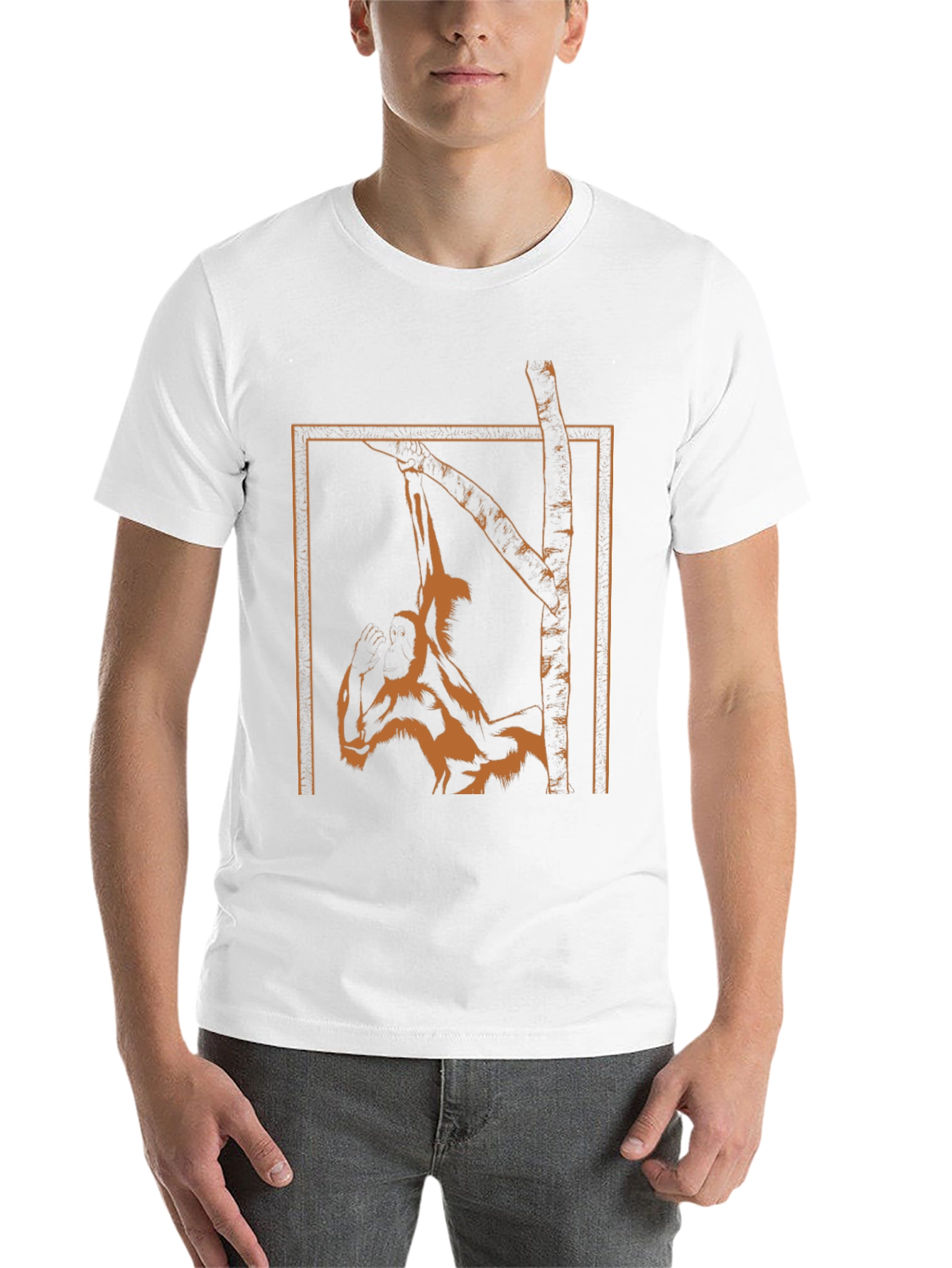 Black Monkey in a Tree Graphic T-Shirt view 14