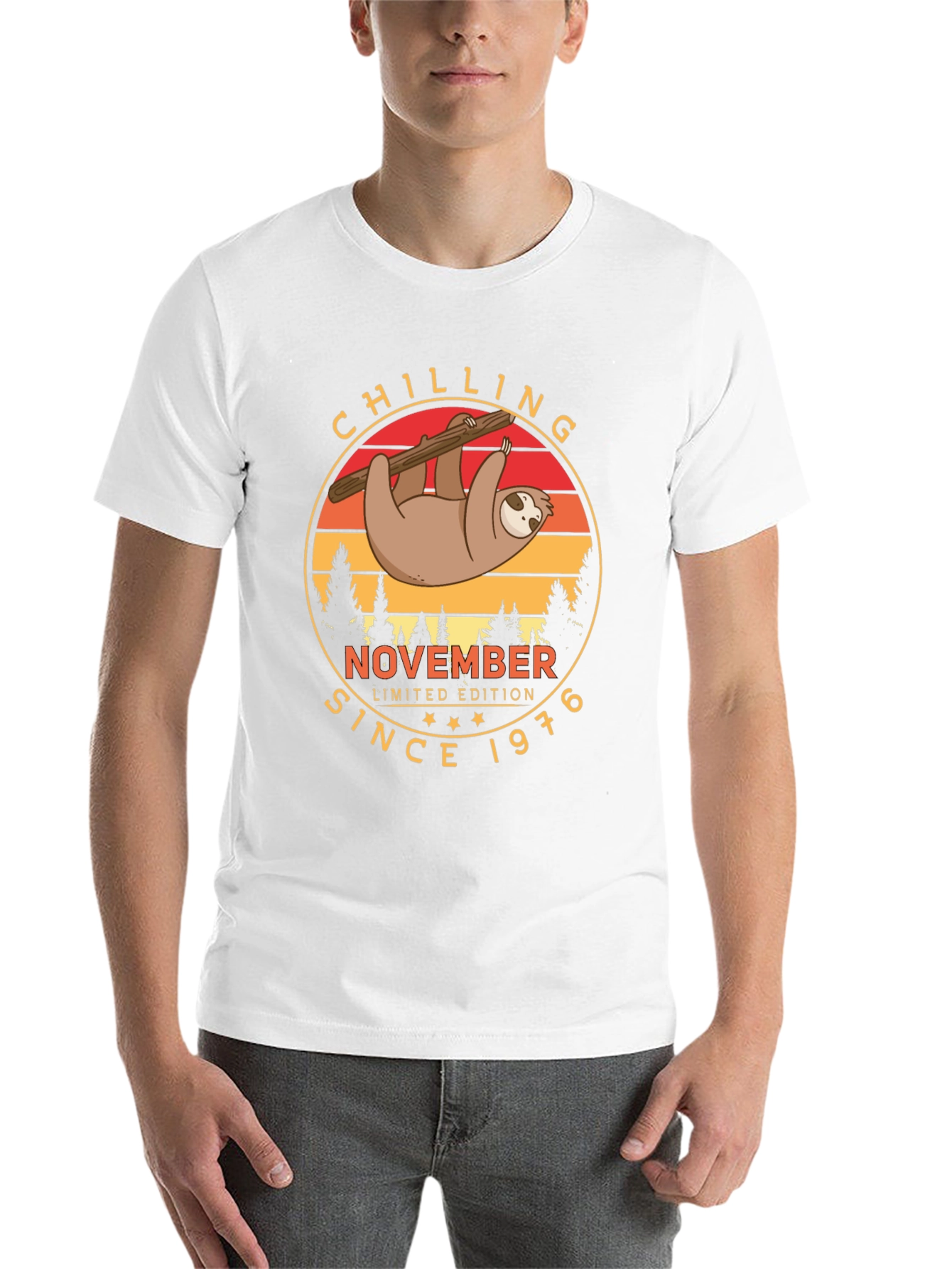 Black Chilling Sloth November 1976 Limited Edition T-Shirt view 14