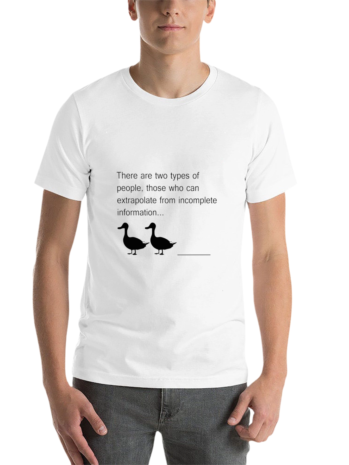 Black Extrapolation Humor T-Shirt view 14