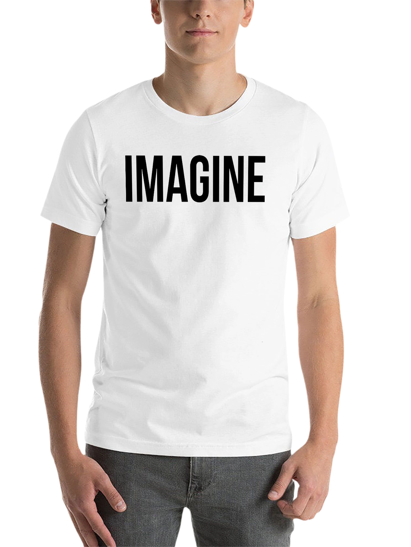 Black Imagine Black Graphic T-Shirt Casual Wear view 14