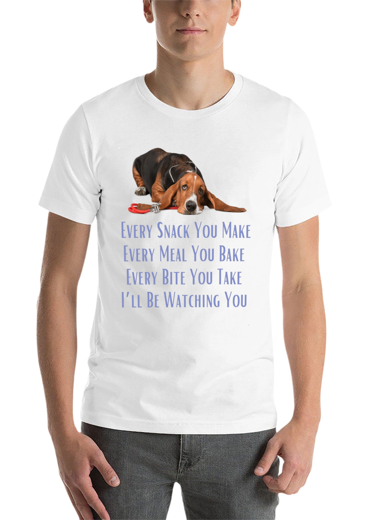 Black Bassett Hound Dog T-Shirt - Every Snack You Make view 14