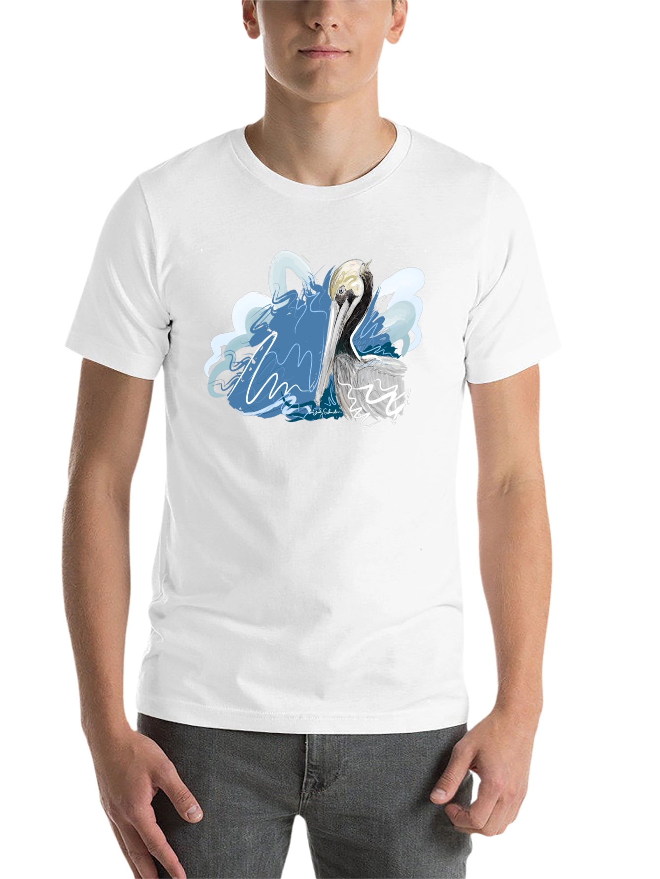 Black Pelican Graphic T-Shirt - Artistic Design view 14