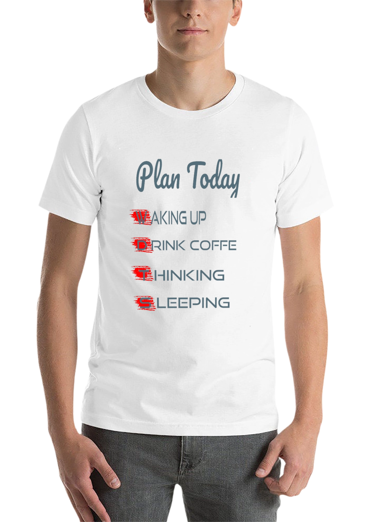 Black Plan Today Funny Graphic T-Shirt view 14