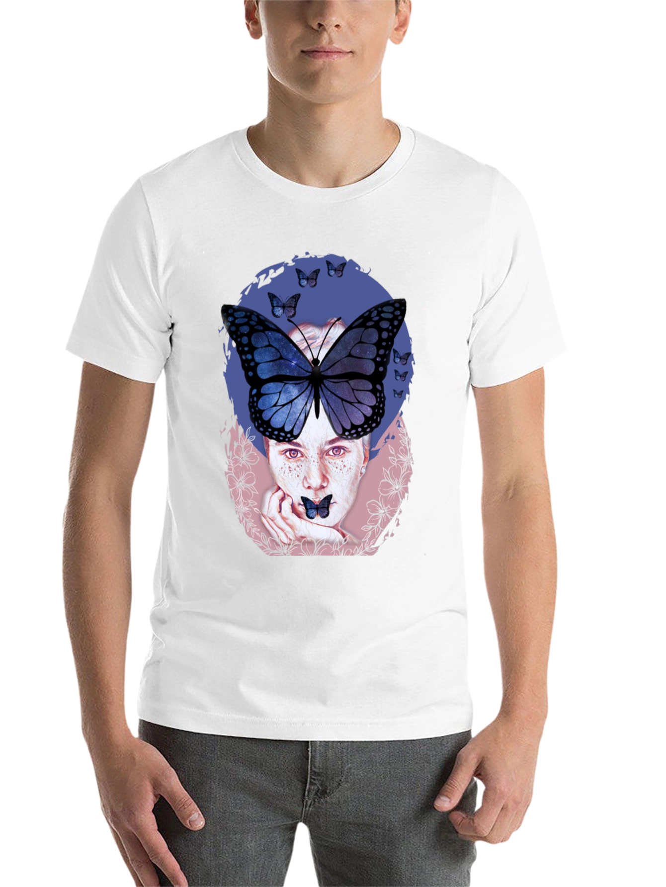 Black Butterfly Woman Graphic Tee view 14