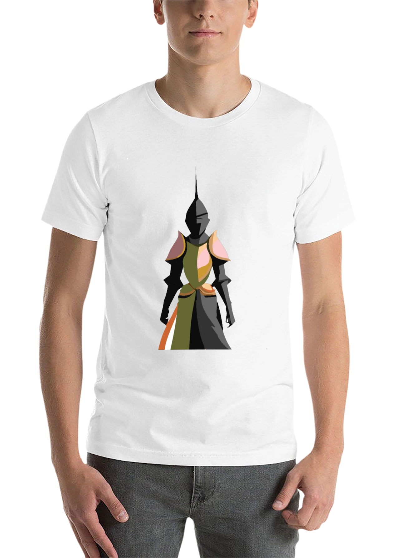 Black Knight Graphic Tee - Bold Black Cotton T-Shirt view 14