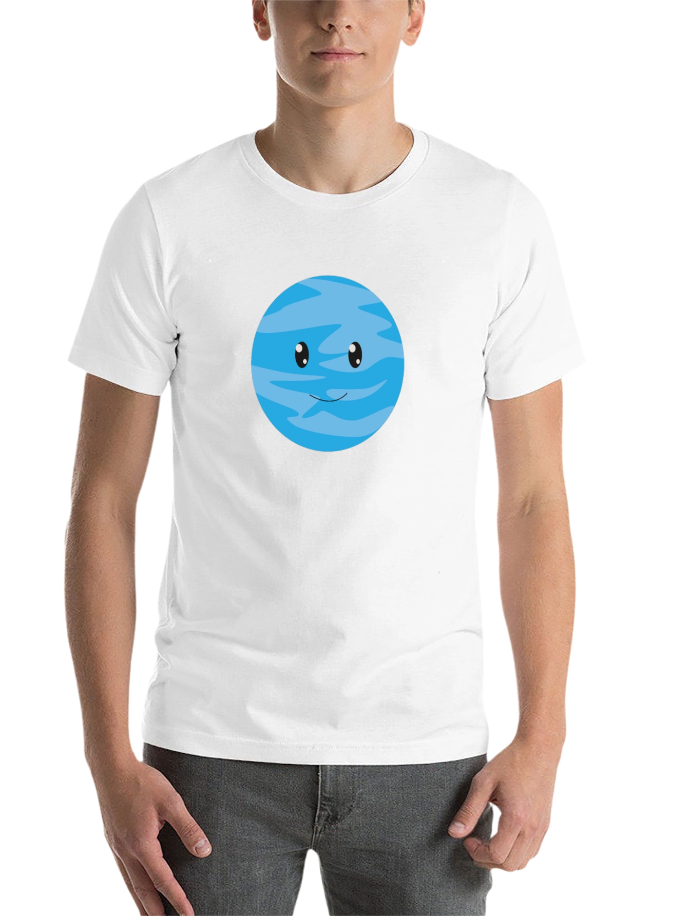Black Cute Cartoon Planet Graphic T-Shirt view 14