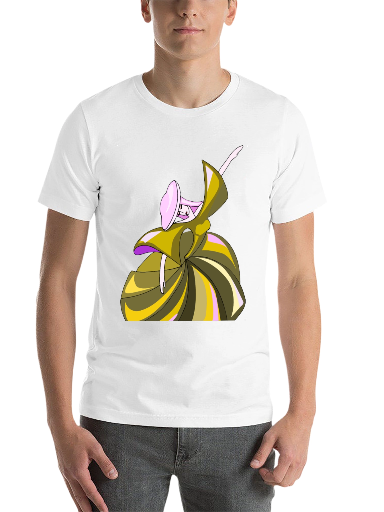 Black Whimsical Cartoon Dancer Graphic Tee - Unisex view 14