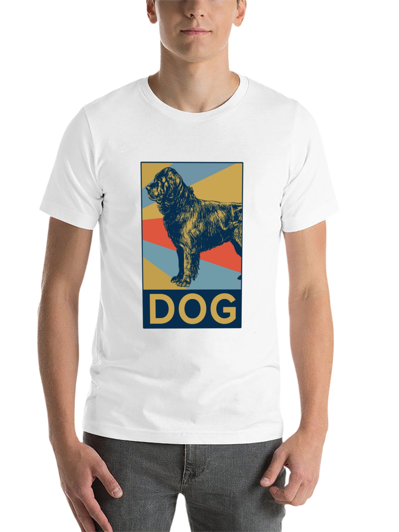 Black Dog Graphic Tee - Black Cotton Casual Shirt view 14