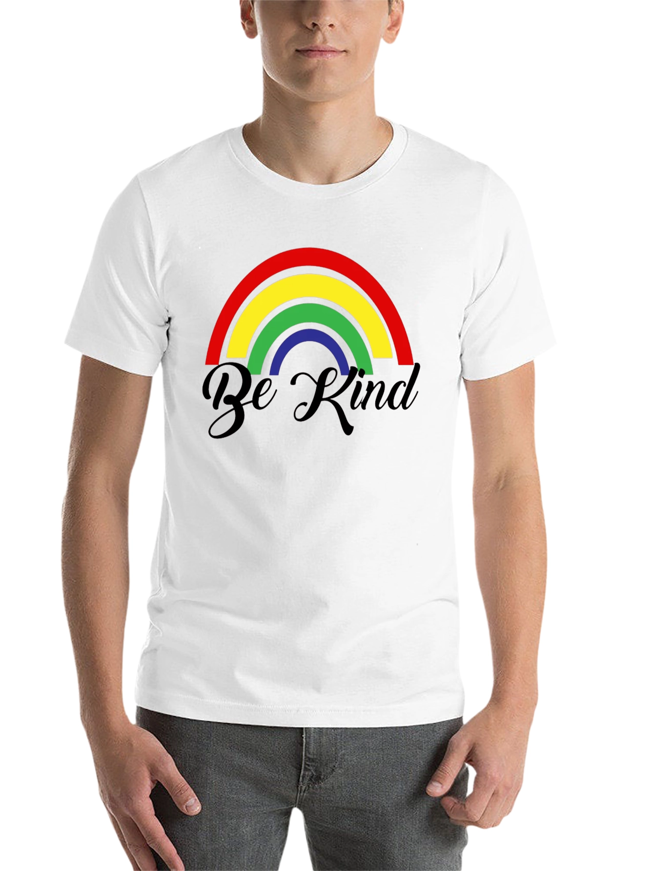 Black Be Kind Rainbow Graphic T-Shirt - Black view 14