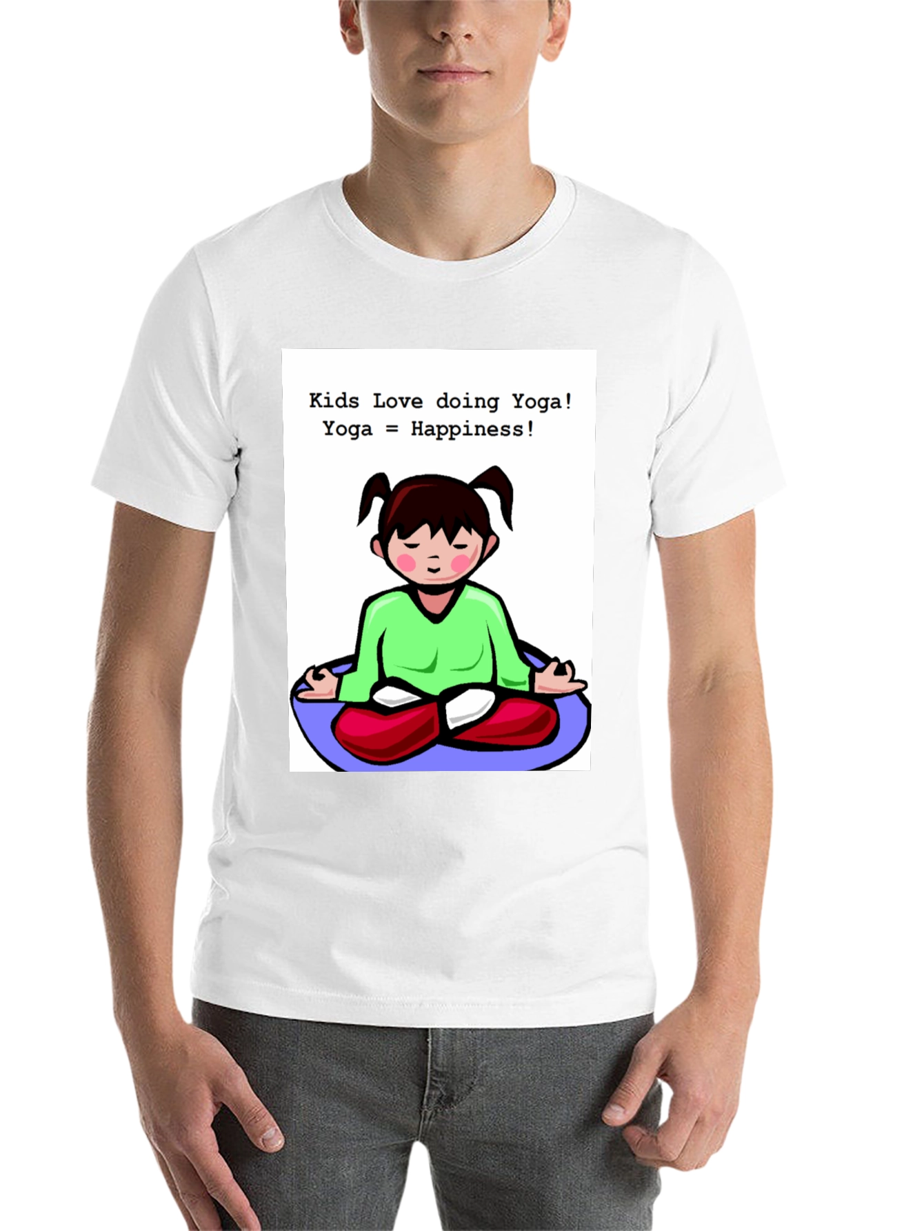 Black Kids Yoga T-Shirt - Love Doing Yoga view 14