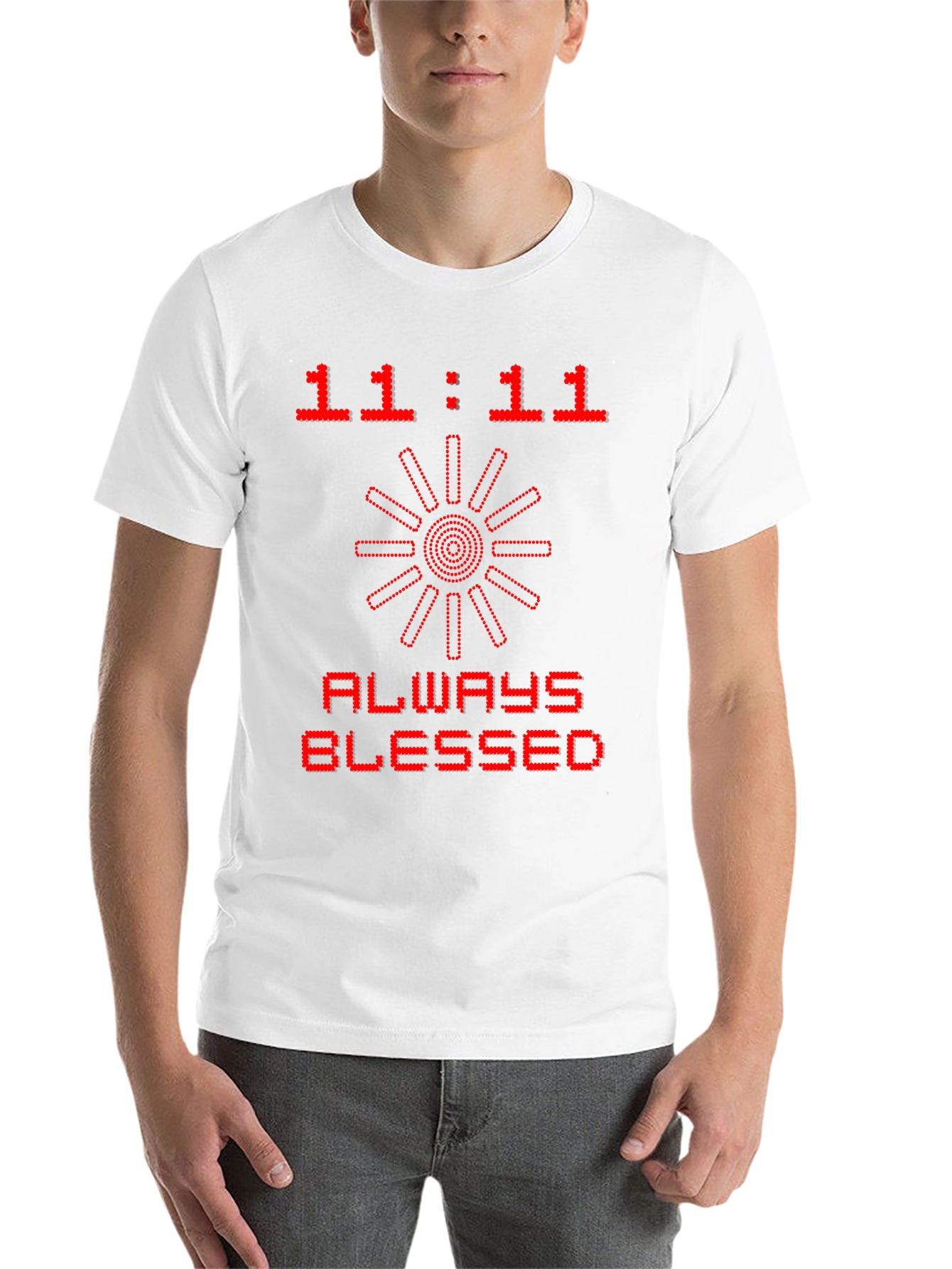 Black 11:11 Always Blessed Graphic Tee - Black view 14