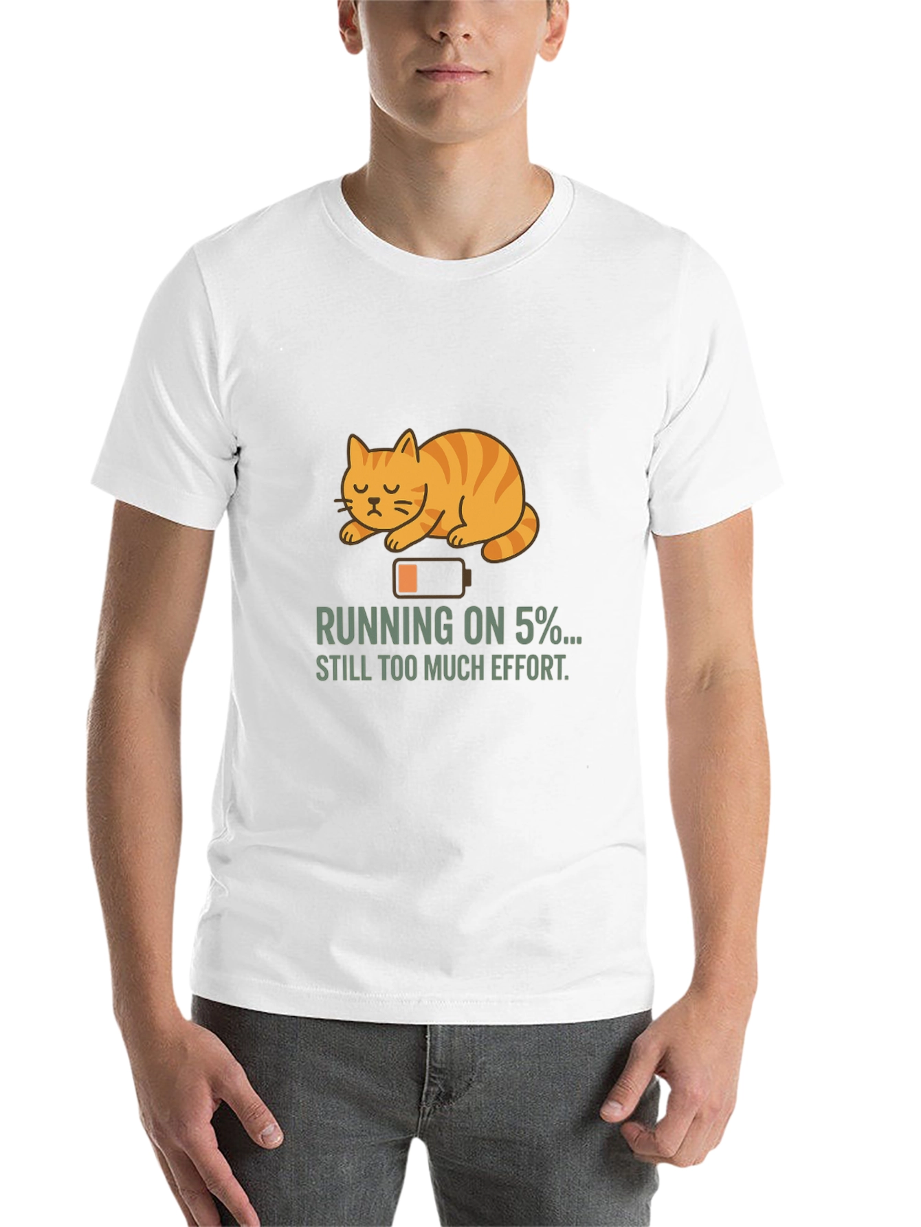 Black Running on 5% Cat T-Shirt view 14