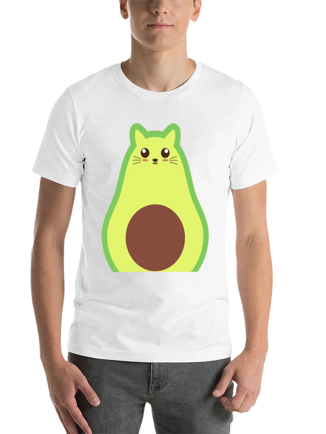 Black Avocado Cat Graphic Tee - Men's Black T-Shirt view 14