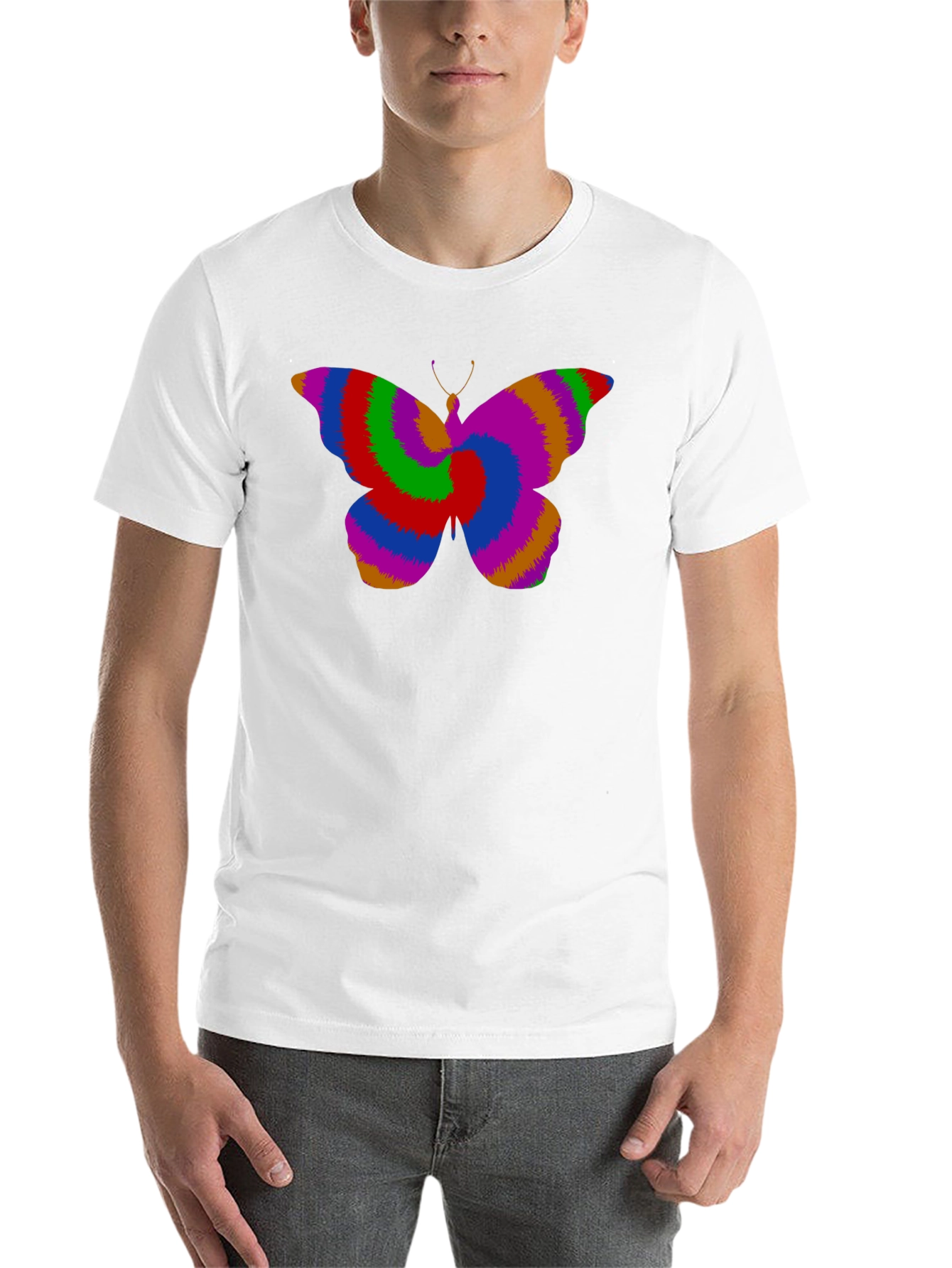 Black Psychedelic Butterfly Graphic Tee view 14
