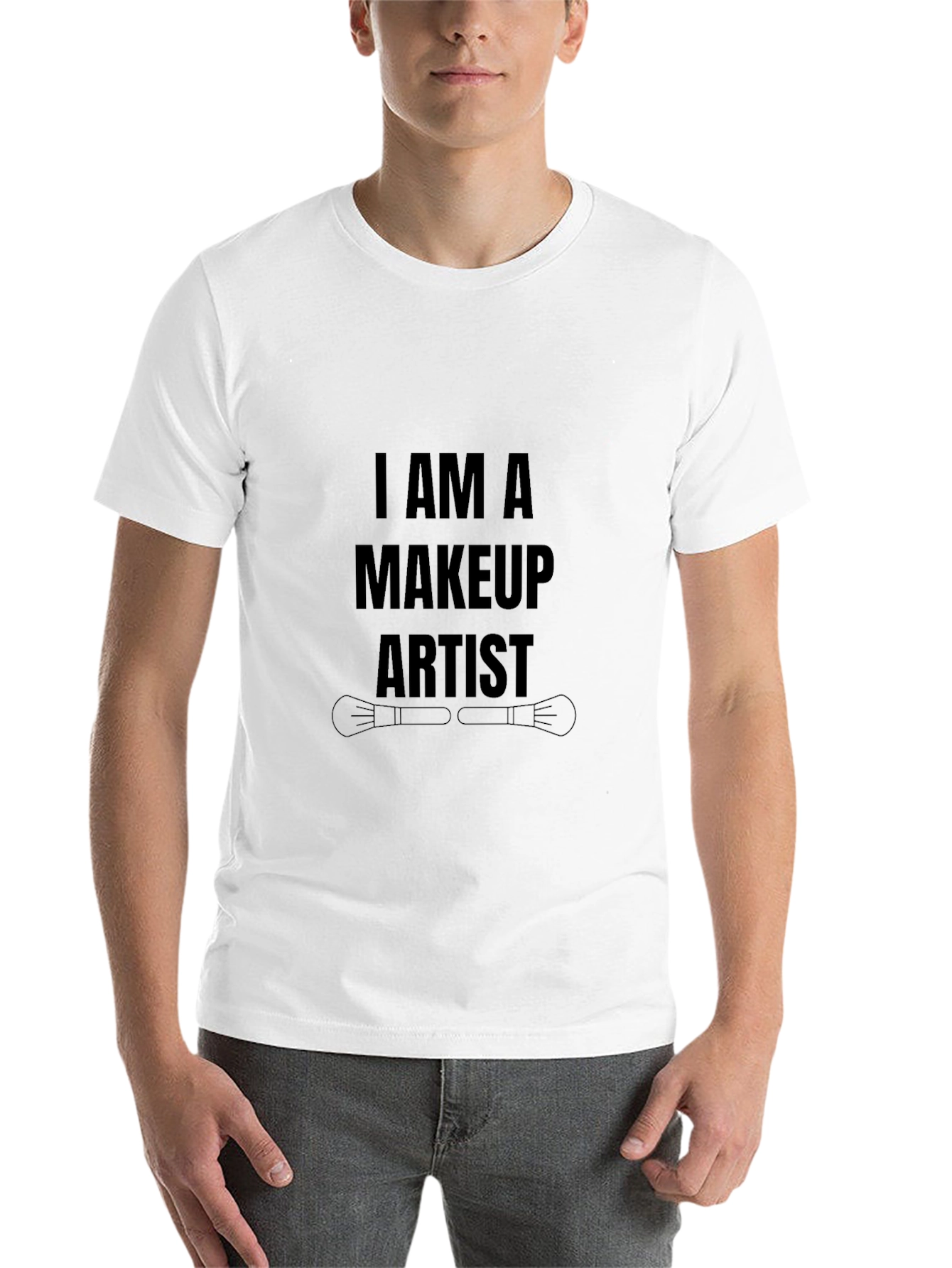 Black I Am A Makeup Artist T-Shirt view 14