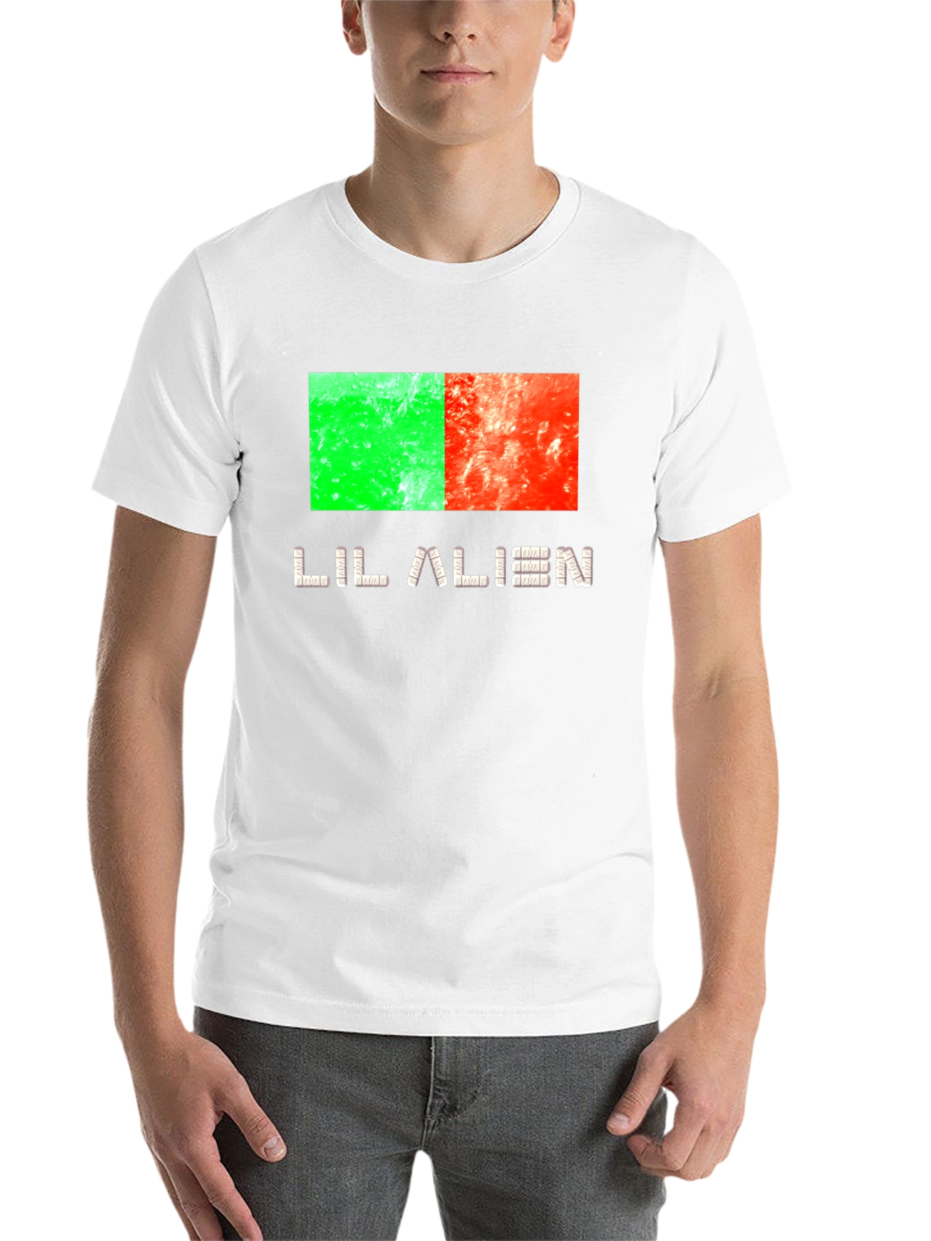 Black Lil Alien Graphic Tee - Black Cotton Blend Shirt view 14
