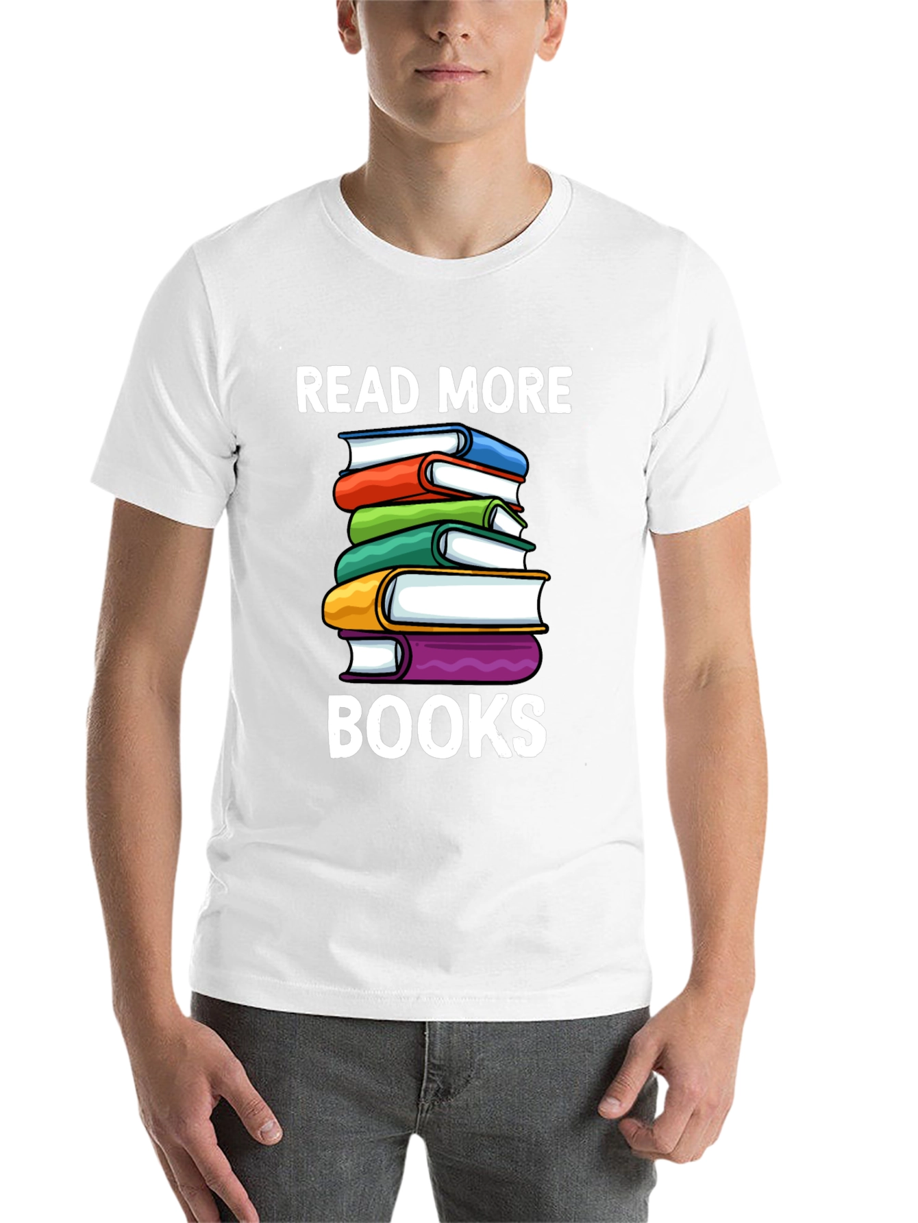 Black Read More Books T-Shirt - Book Lover Tee view 14