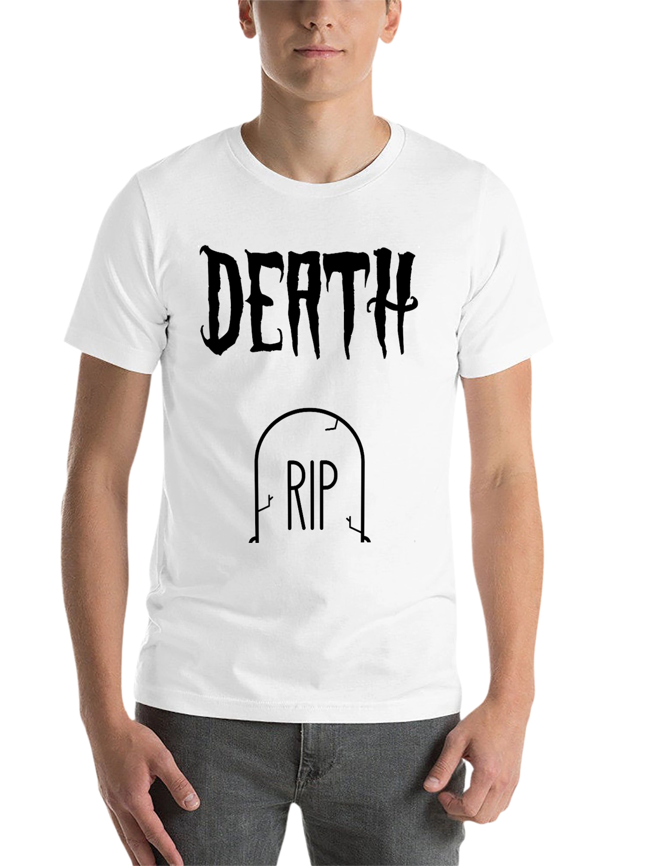 Black Death RIP Tombstone Graphic Tee view 14