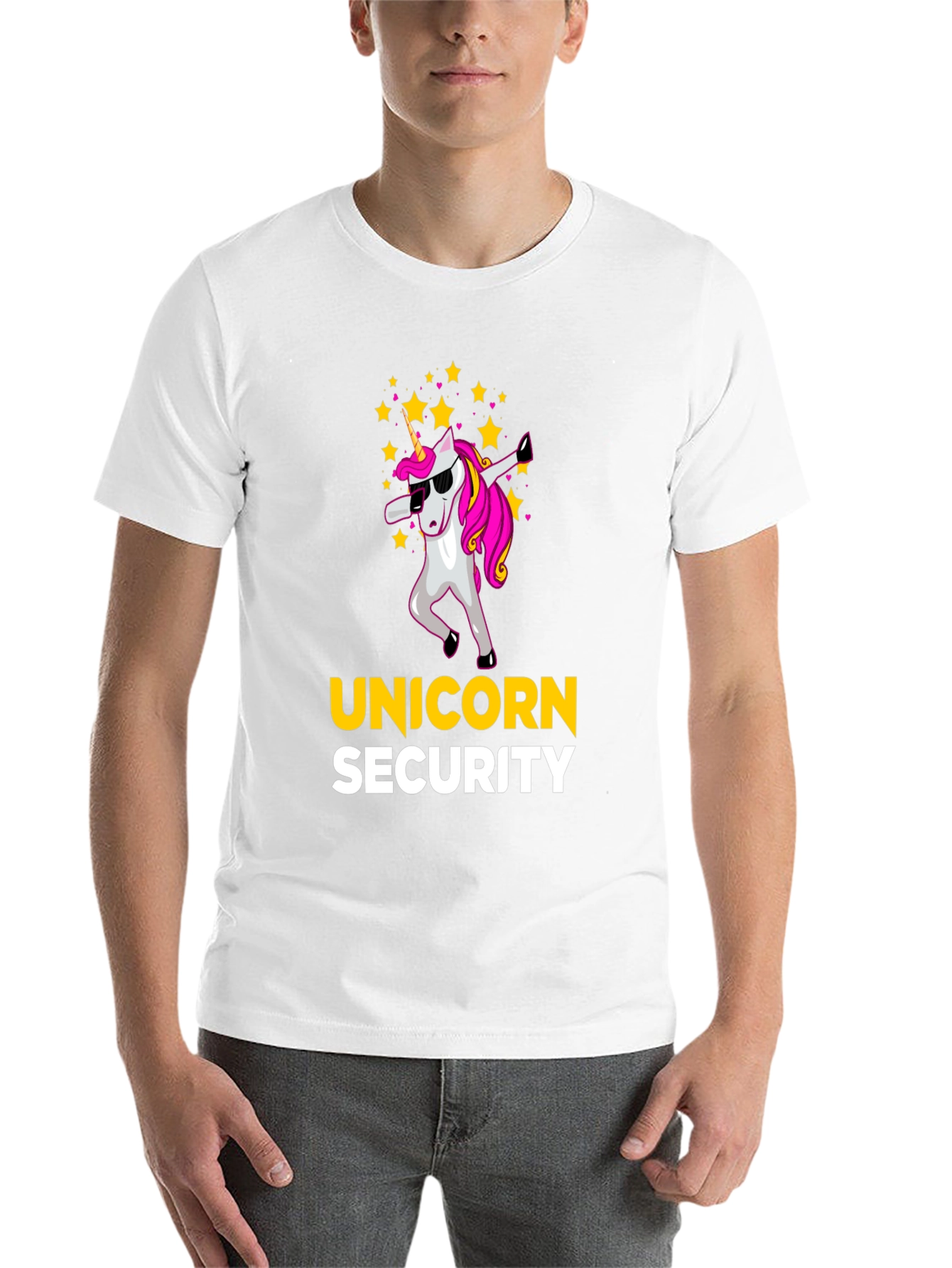 Black Unicorn Security Graphic T-Shirt - Fun & Unique Design view 14