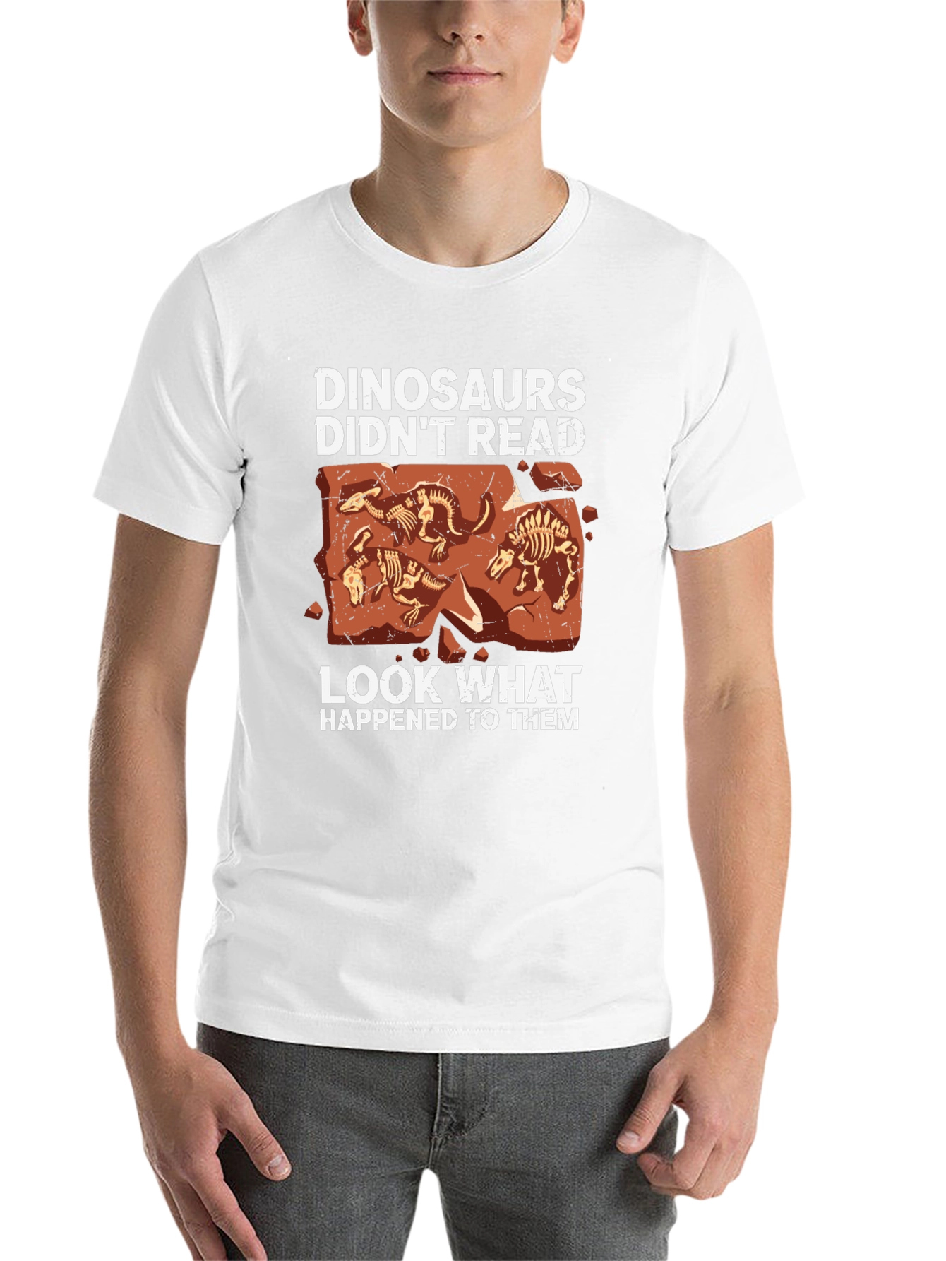 Black Dinosaurs Didn't Read Graphic Tee view 14