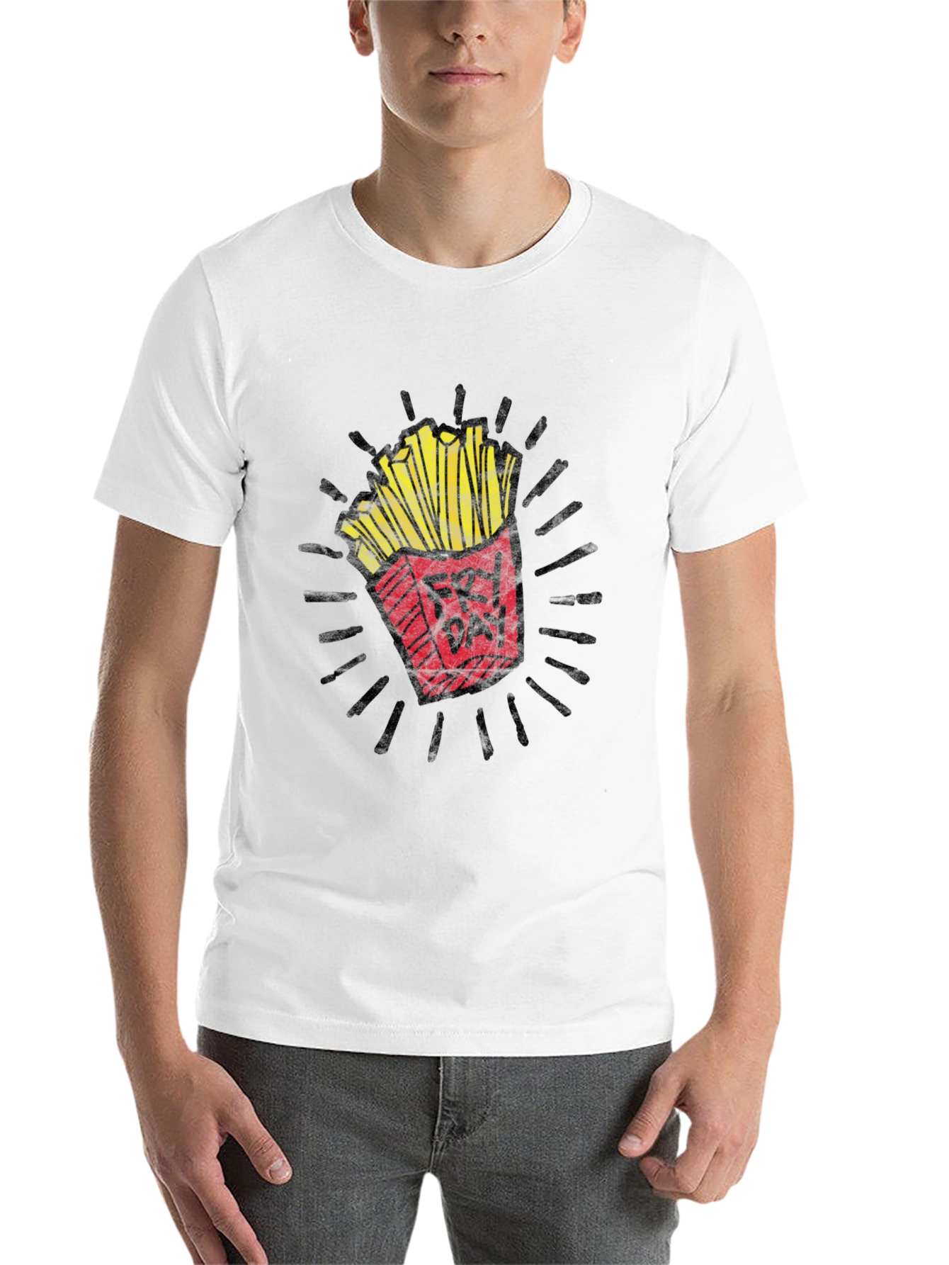 Black Fry Day Graphic T-Shirt - Unisex Crew Neck Tee view 14