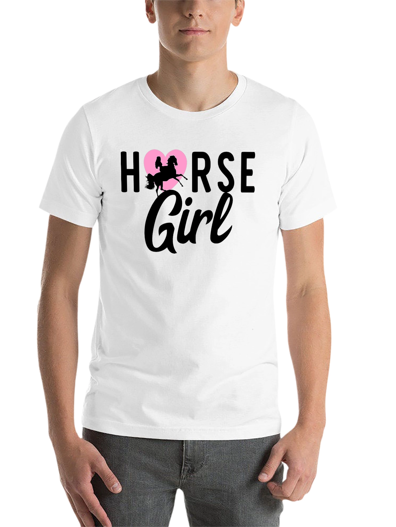 Black Horse Girl T-Shirt - Equestrian Rider Tee view 14