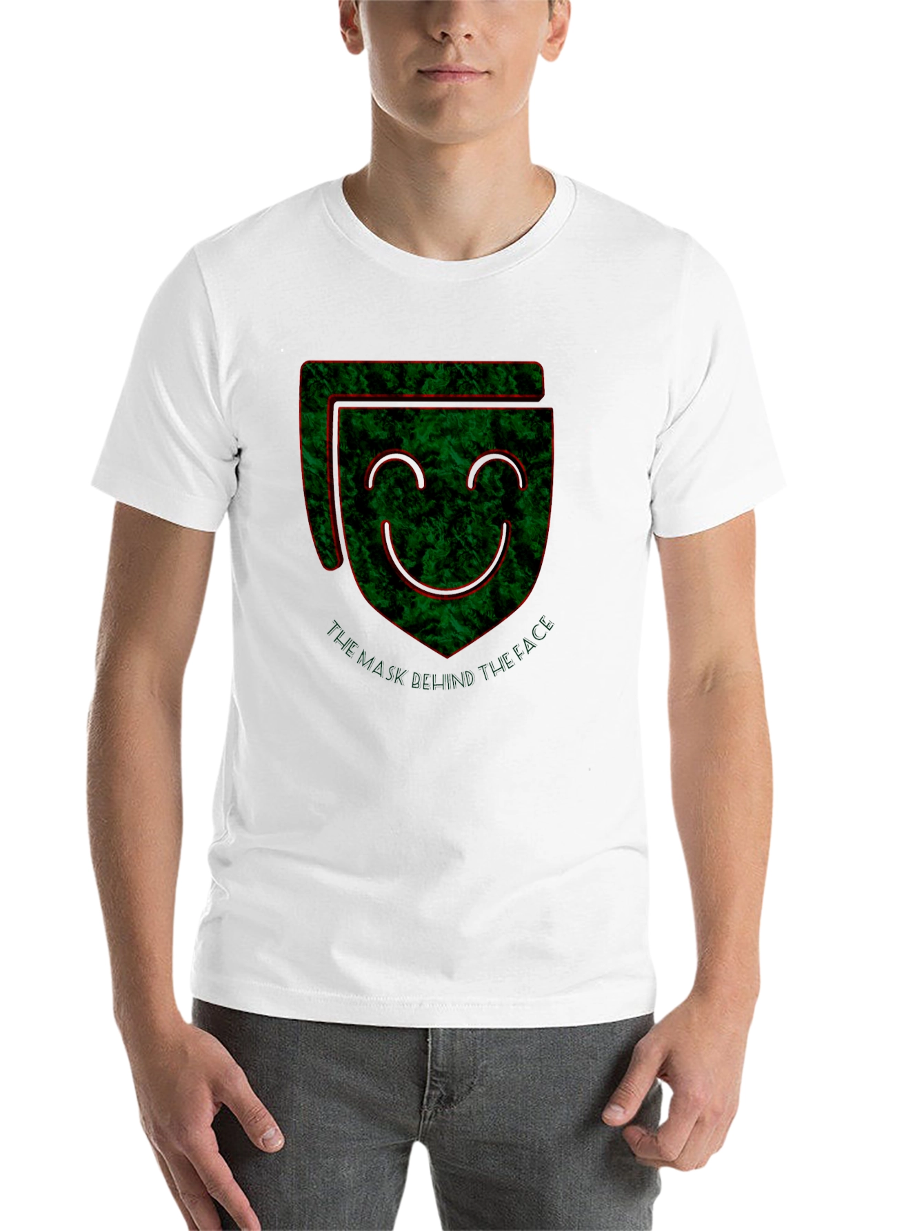 Black Unique Graphic Print Men's Black T-Shirt view 14