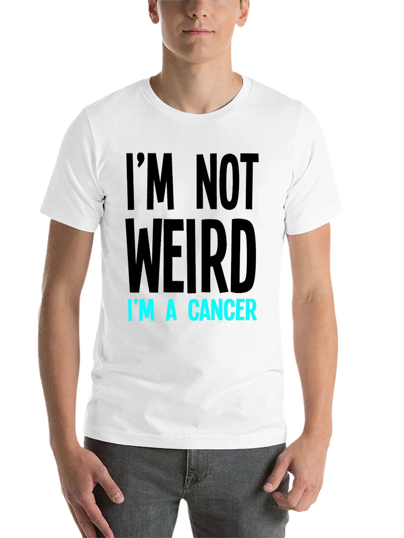 Black I'm Not Weird I'm A Cancer T-Shirt view 14