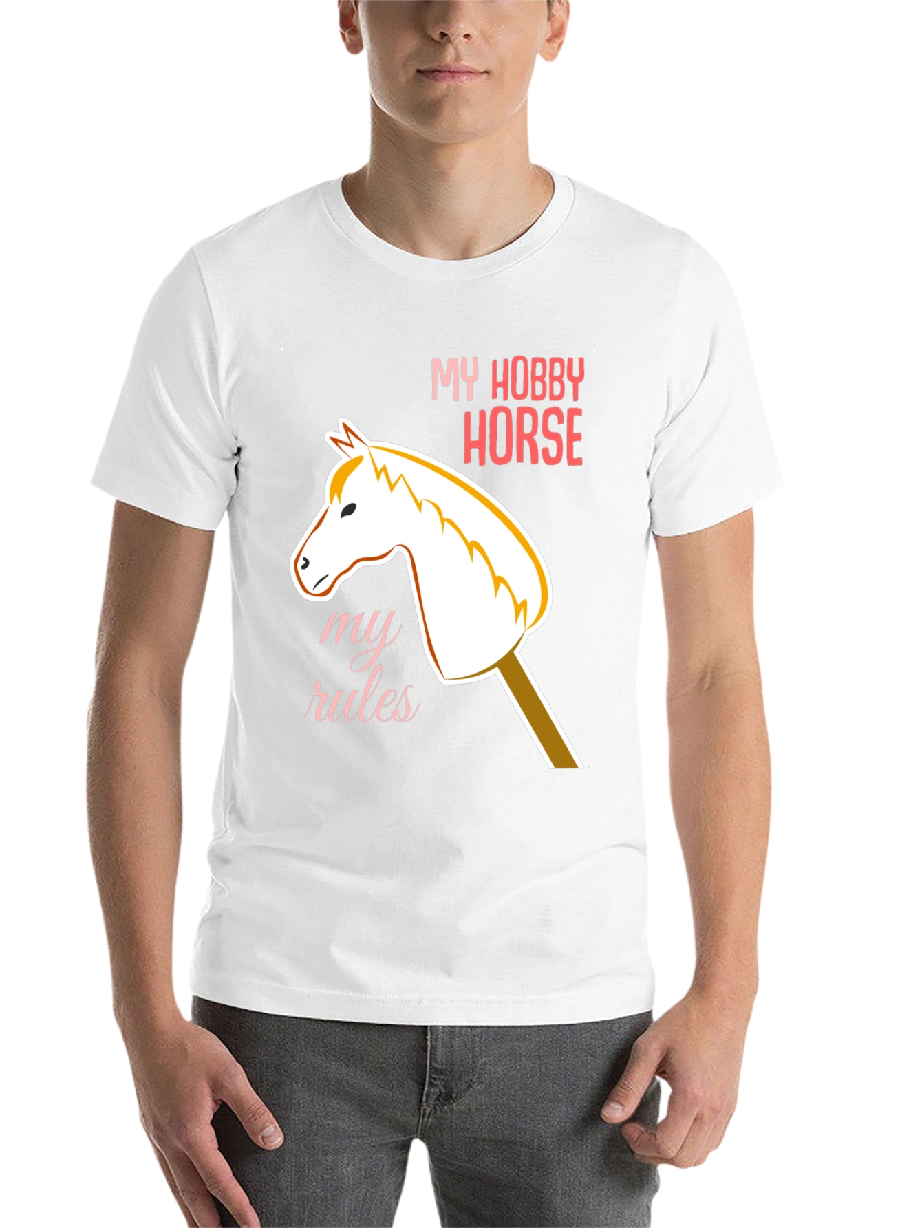 Black My Hobby Horse T-Shirt - Playful Equestrian Style view 14