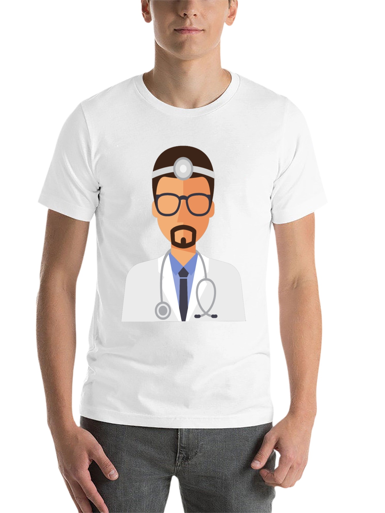 Black Doctor Graphic Tee - Black Unisex T-Shirt view 14