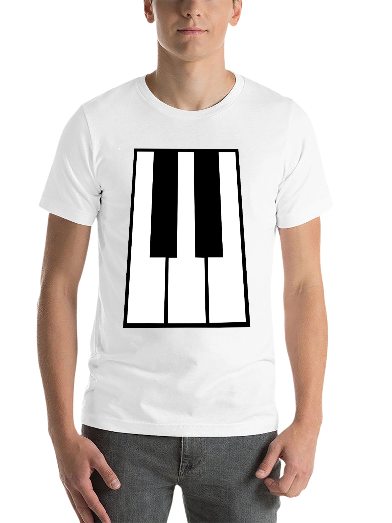Black Piano Keys Graphic Tee - Black T-Shirt view 14