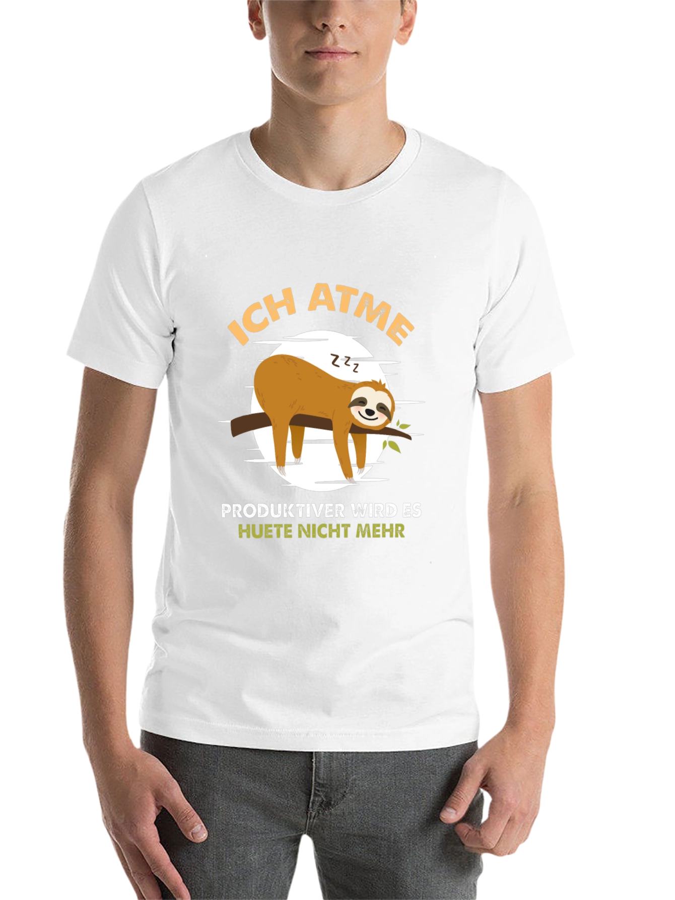 Black Ich Atme Sloth T-Shirt view 14