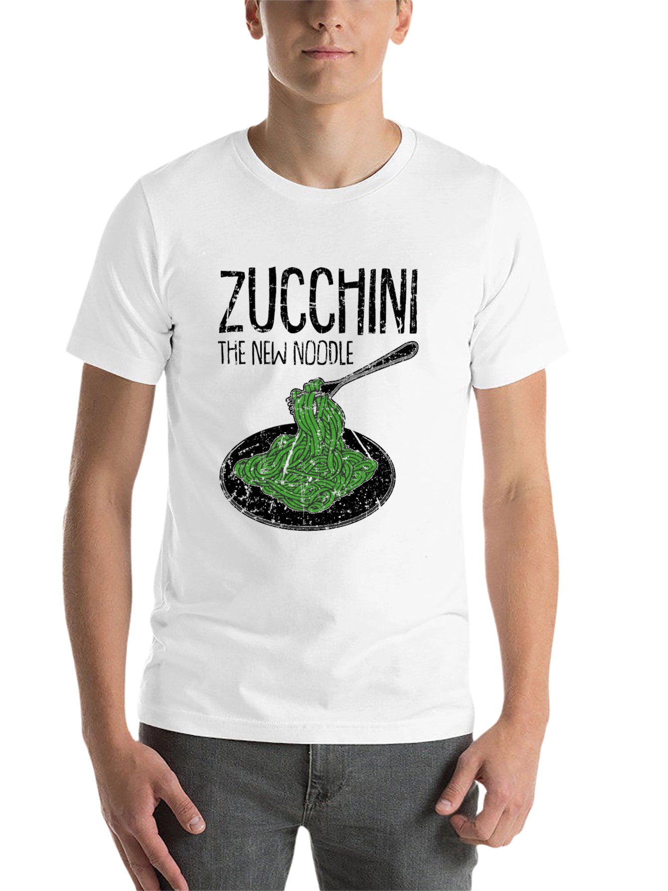 Zucchini The New Noodle Graphic Tee -  Healthy Eating Shirt - 14