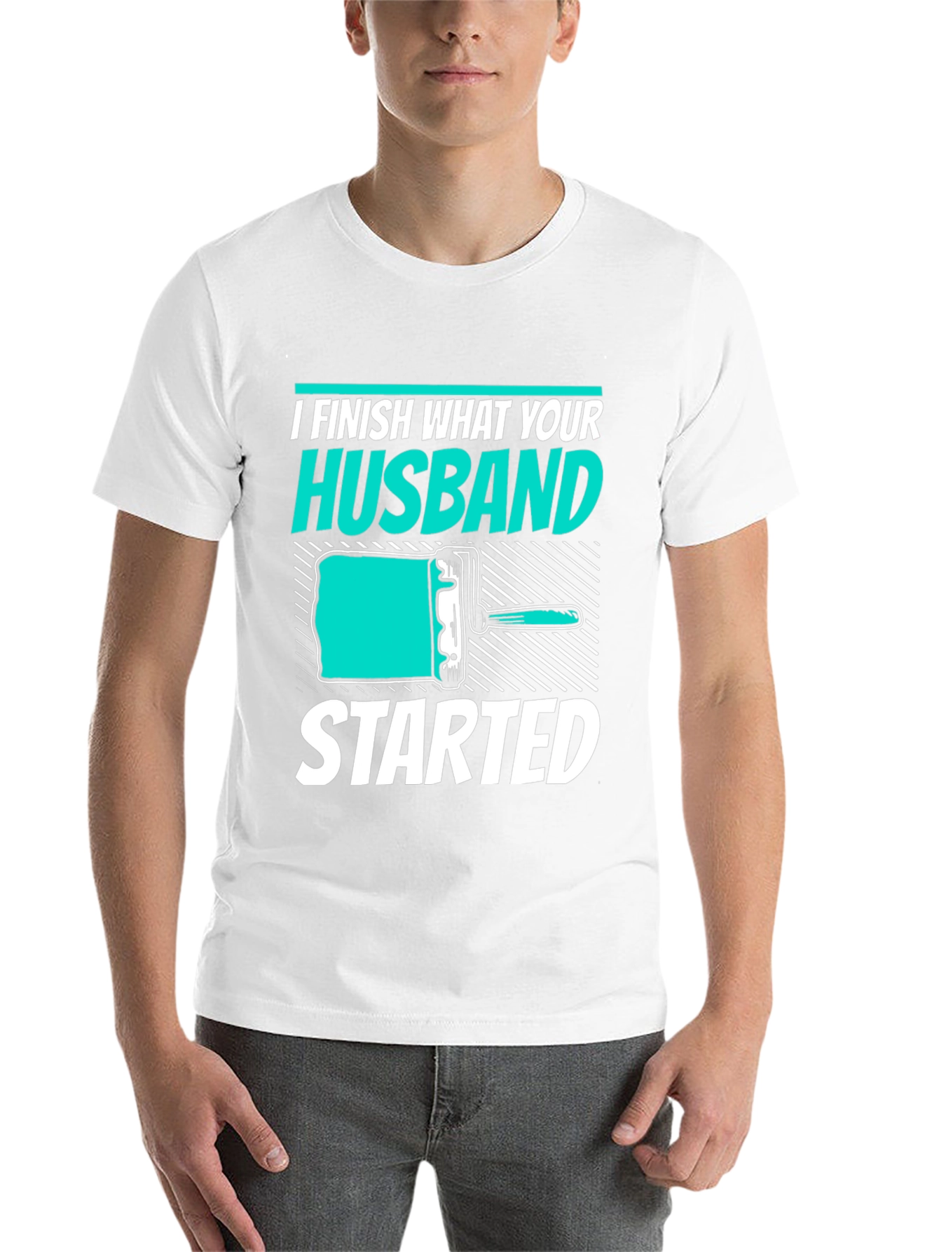 Black I Finish What Your Husband Started Funny T-Shirt view 14