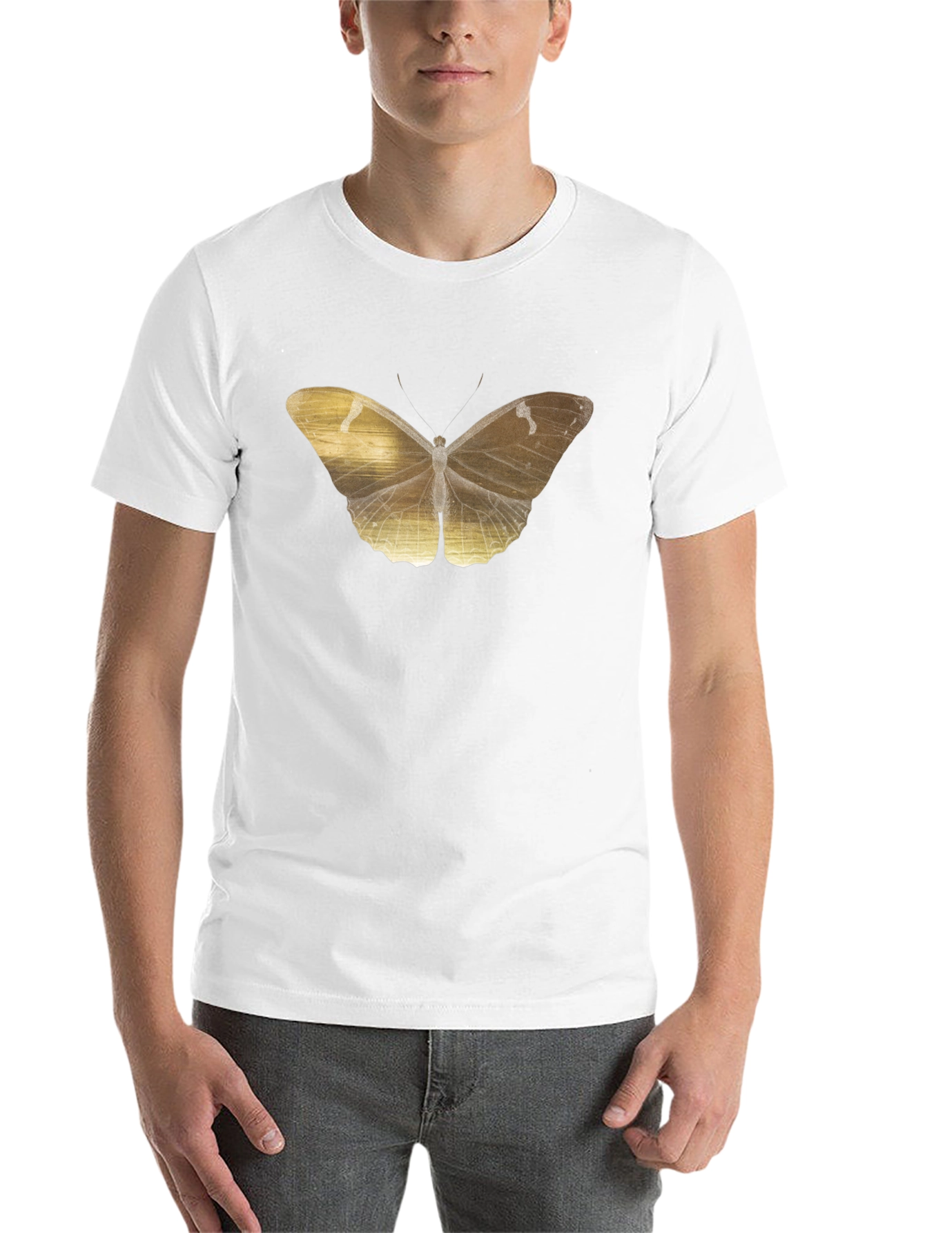Black Butterfly Graphic Tee - Black Cotton Blend view 14