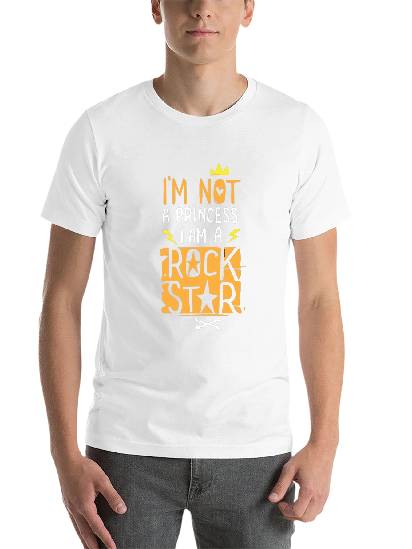 Black I'm Not A Princess Rock Star T-Shirt view 14