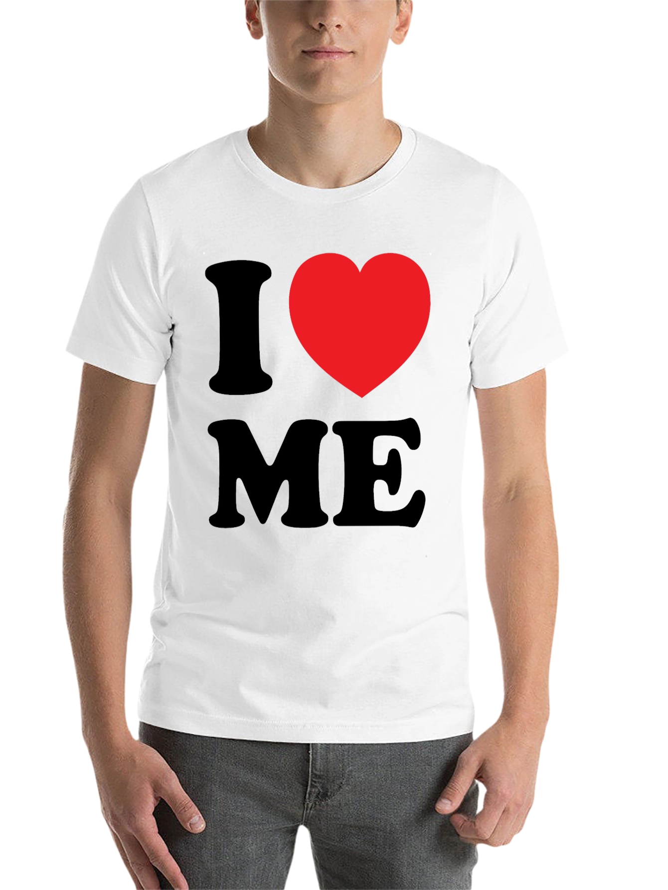 Black I Heart Me T-Shirt - Black Graphic Tee view 14