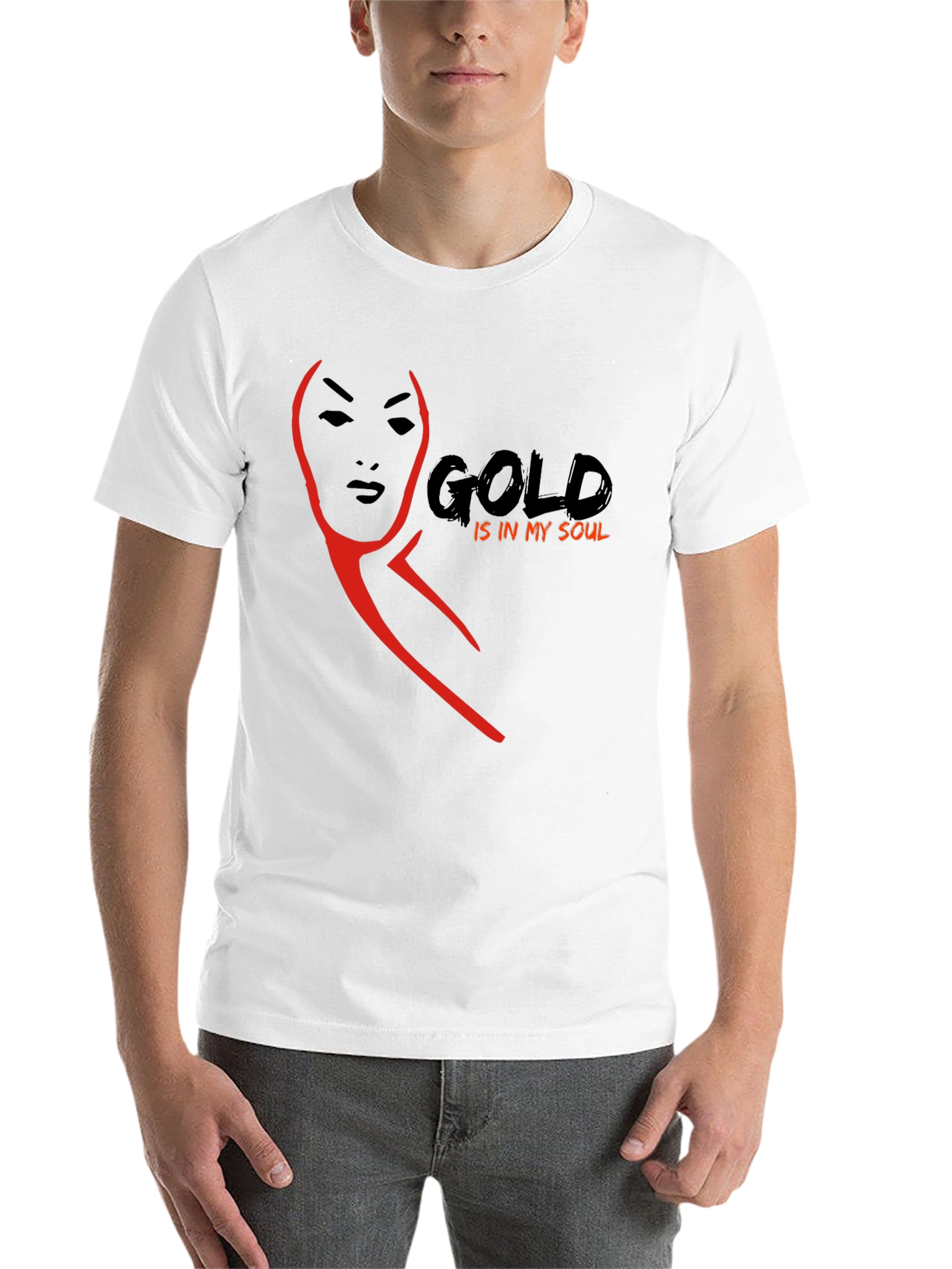 Black Gold Soul Graphic Tee - Stylish Black T-Shirt view 14