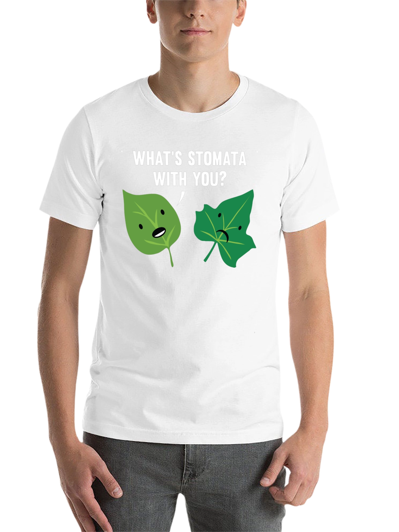 Black What's Stomata With You? Graphic Tee view 14
