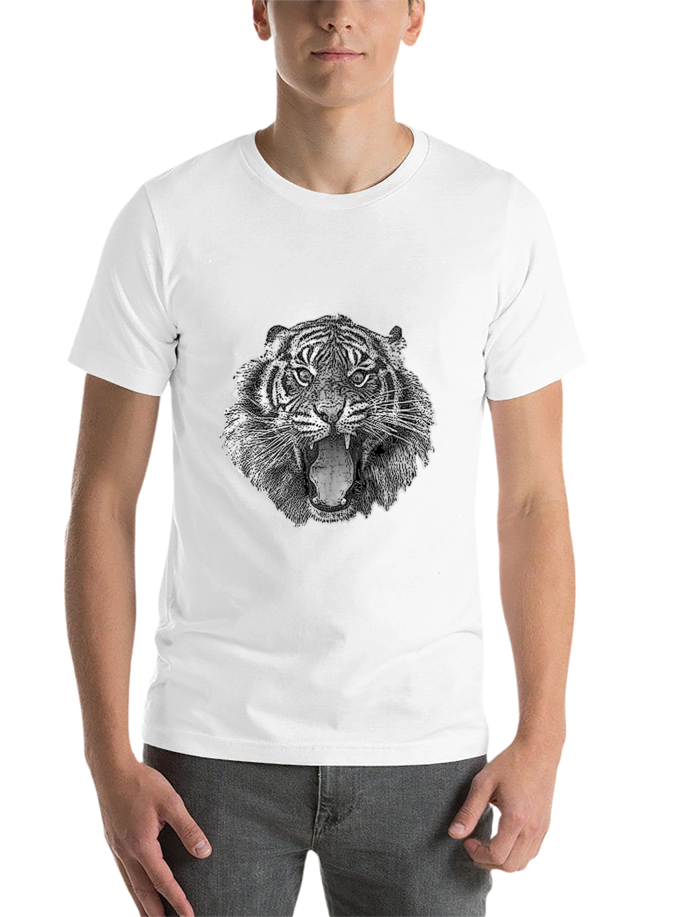 Black Tiger Graphic T-Shirt - Fierce Animal Print view 14