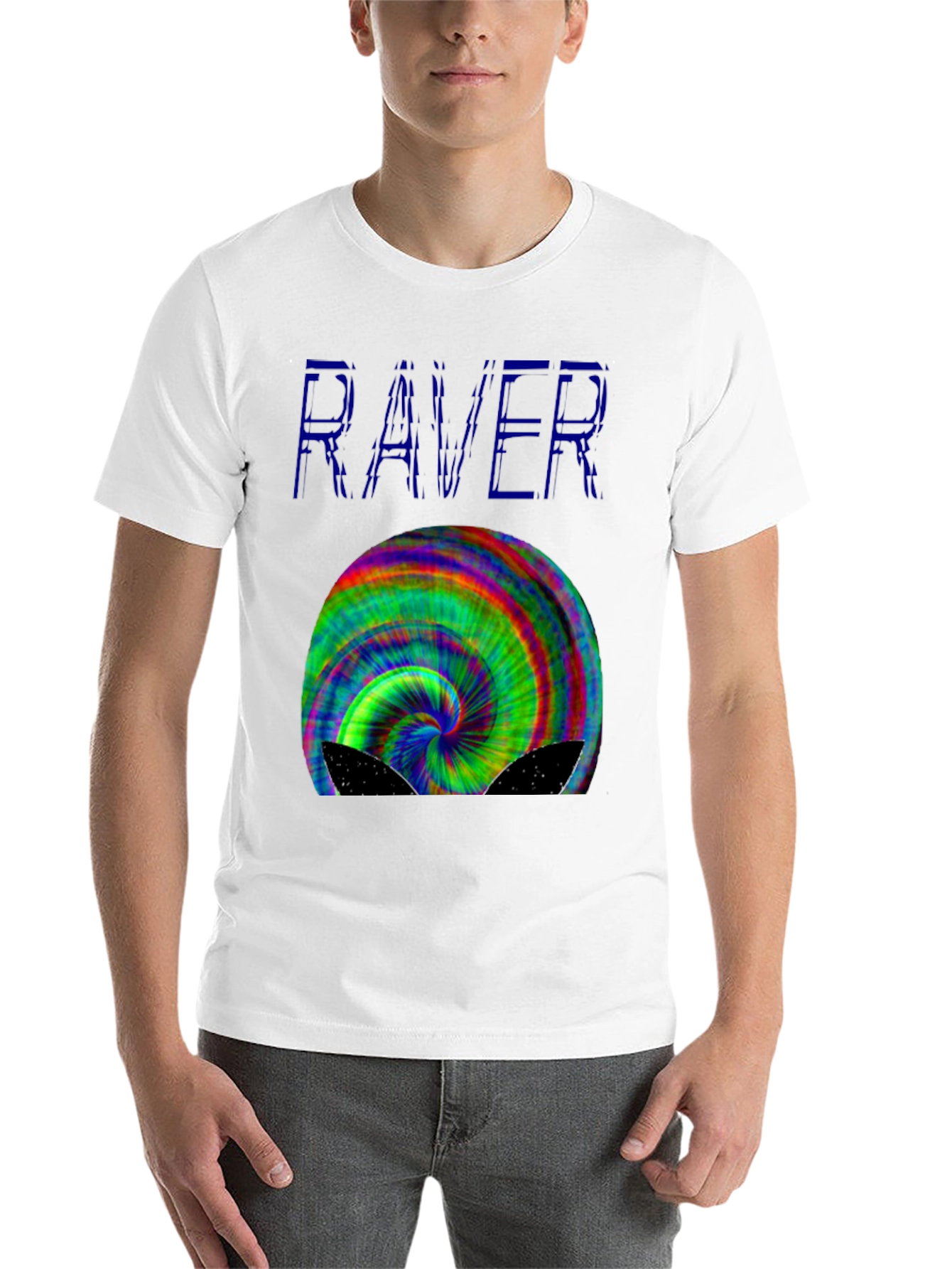 Black Raver Spiral Graphic T-Shirt view 14