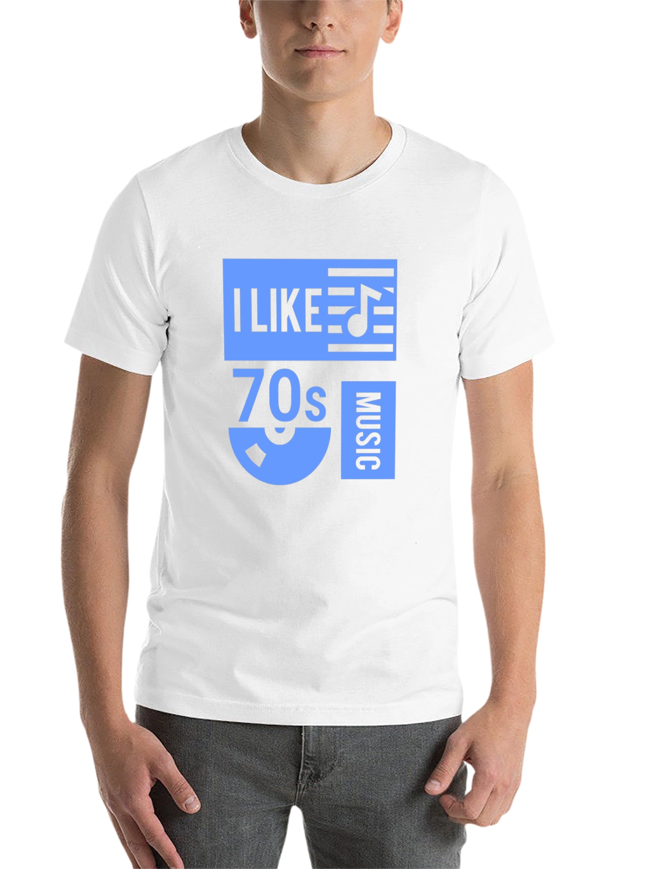 Black I Like 70s Music Graphic Tee - Retro Style T-Shirt view 14