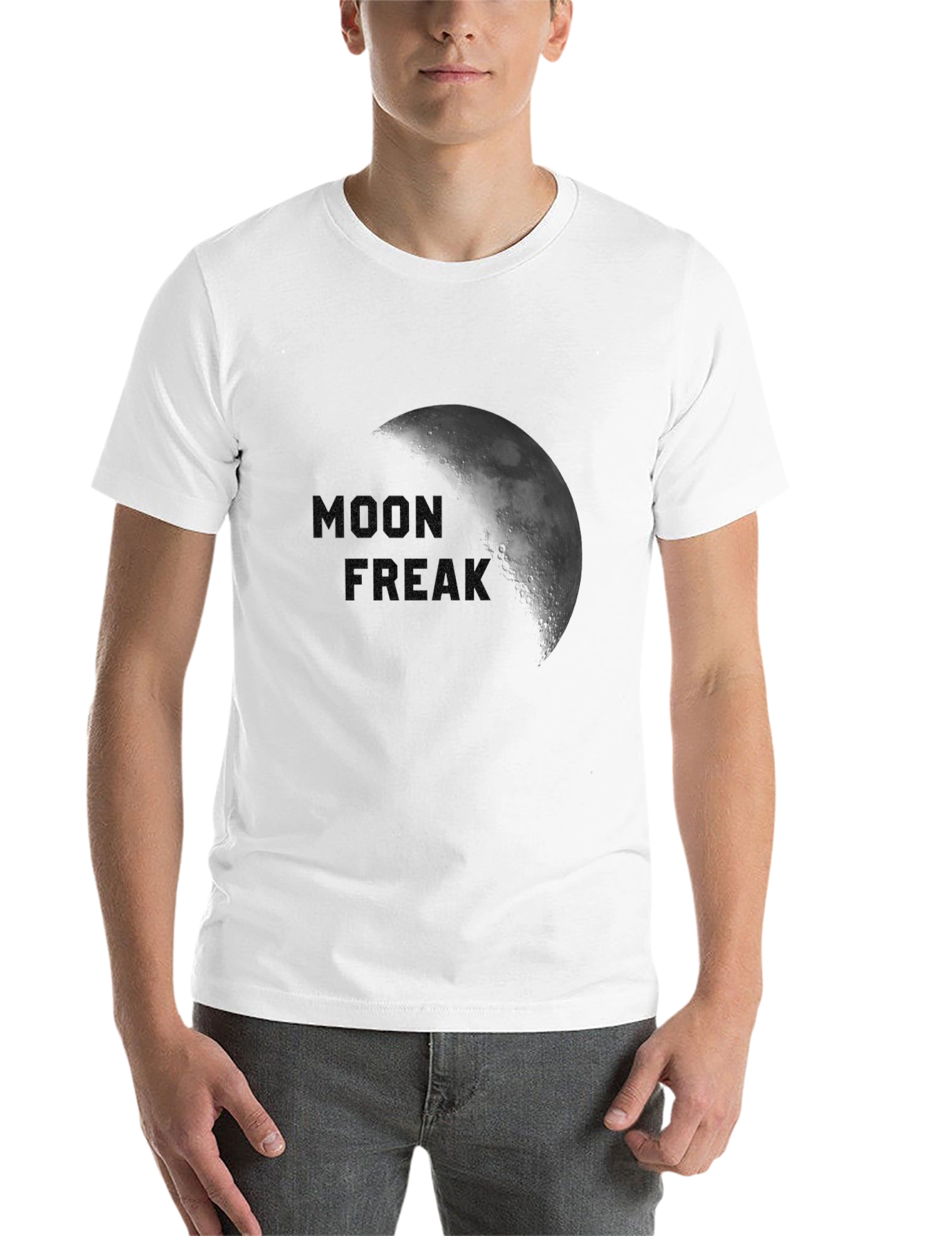 Black Moon Freak Graphic T-Shirt - Black Crew Neck Tee view 14