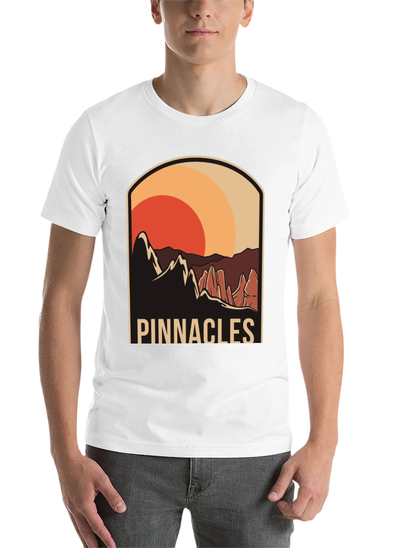 Black Pinnacles Graphic Tee - Nature Inspired Design view 14