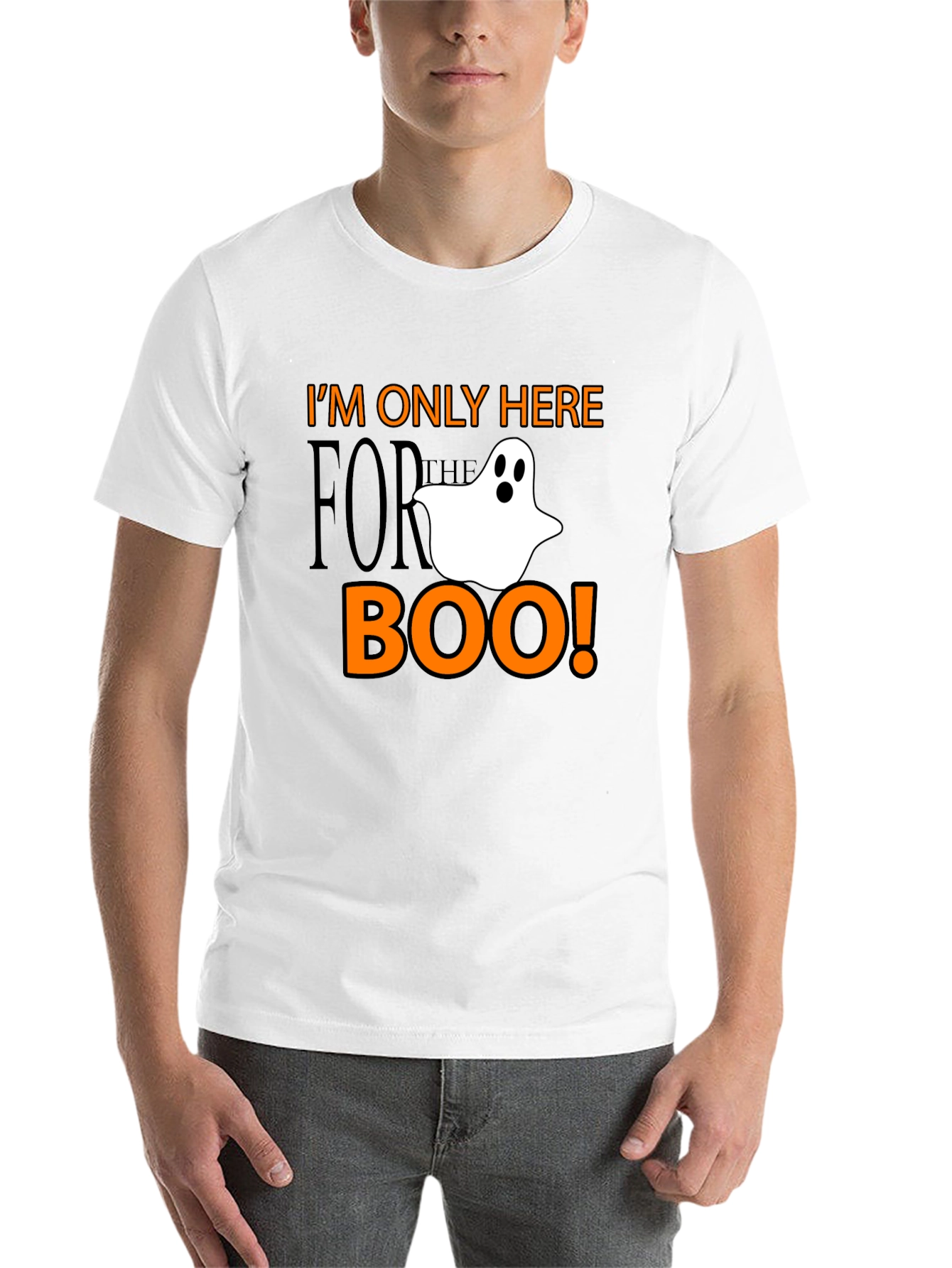 Black Halloween Ghost Boo T-Shirt - I'm Only Here for the Boo! view 14