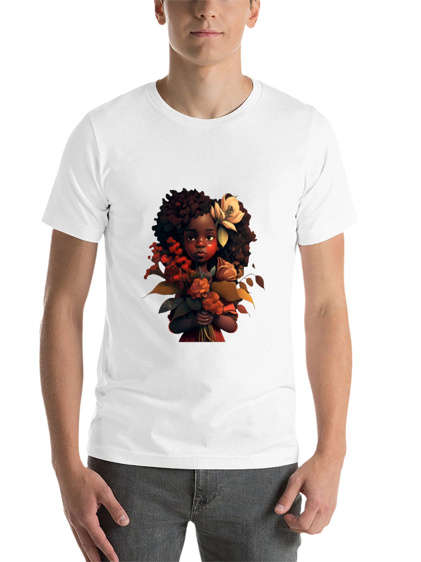 Black Girl with Flowers Graphic Tee view 14